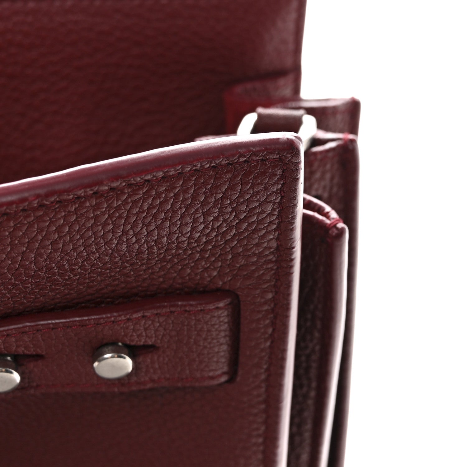 Grained Calfskin Small Supple Sac De Jour Dark Pallisandre
