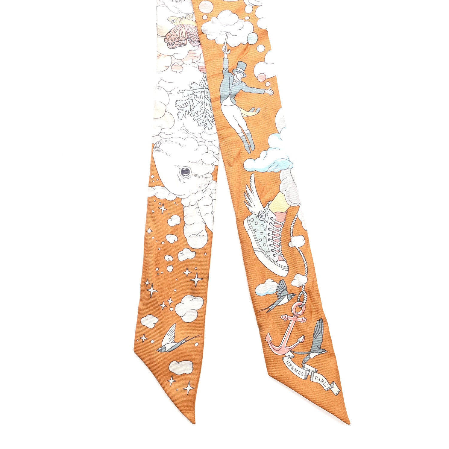 Silk Sur Mon Nuage Twilly Abricot Bleu Multicolor