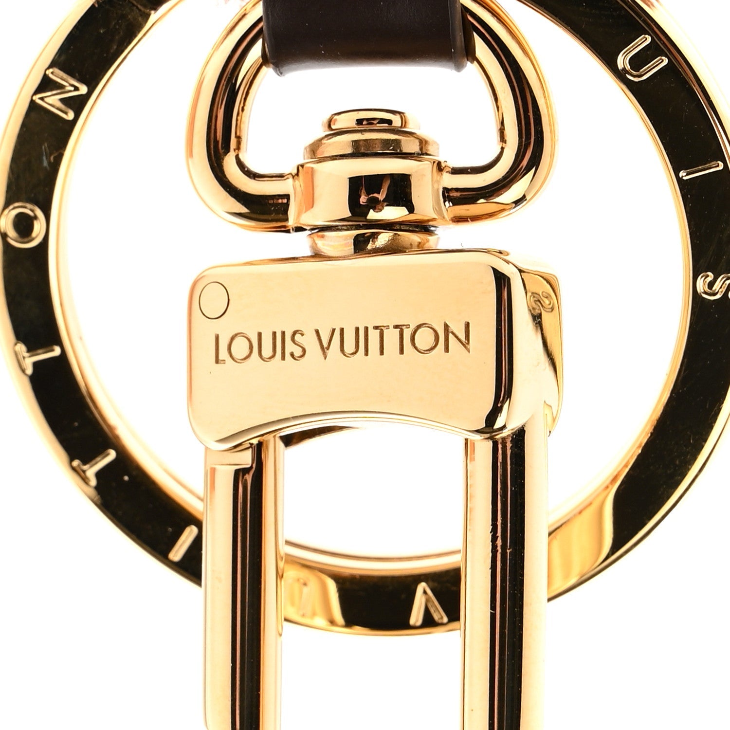 Shearling LV Paw Key Holder Bag Charm Brown