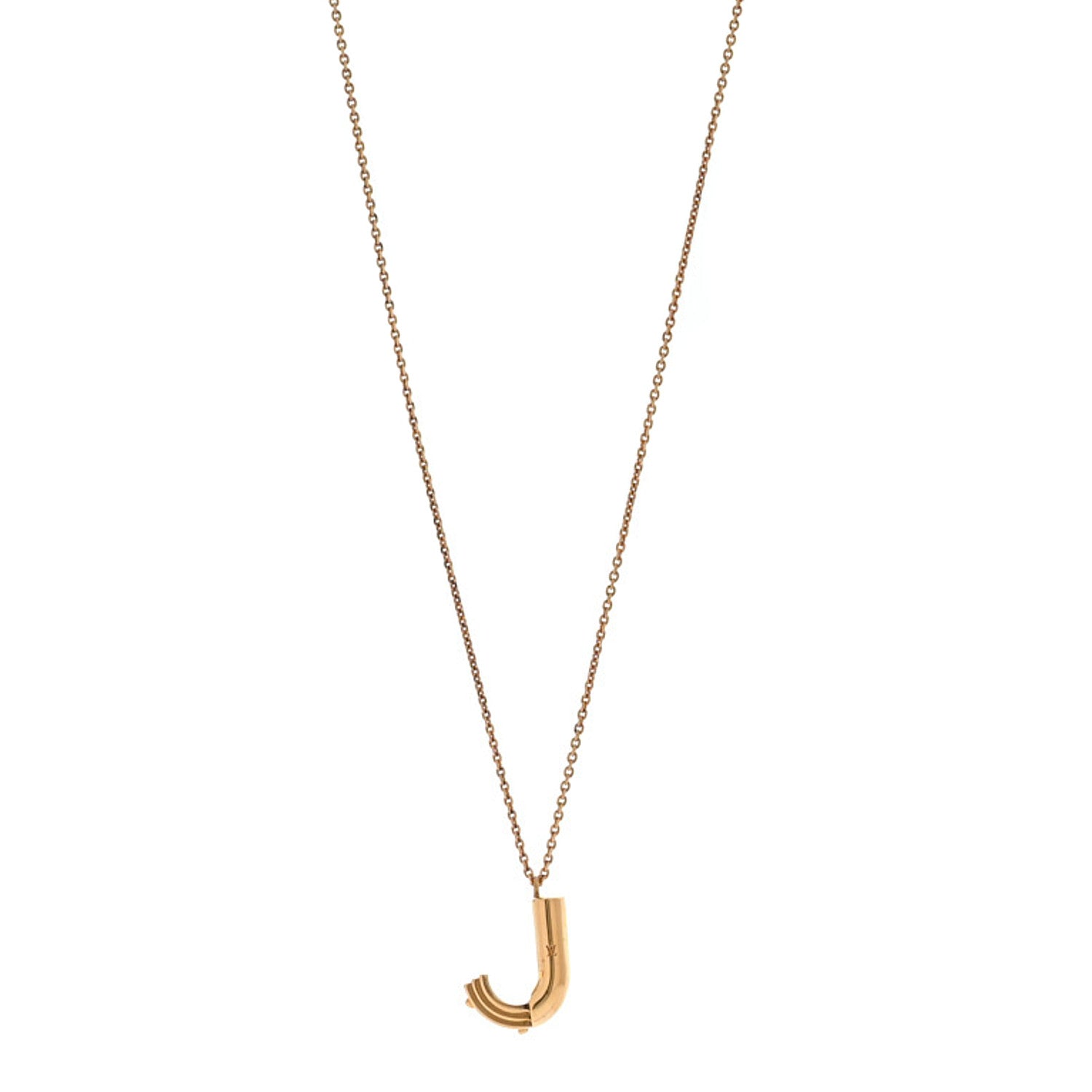 LV And Me Letter J Necklace Gold