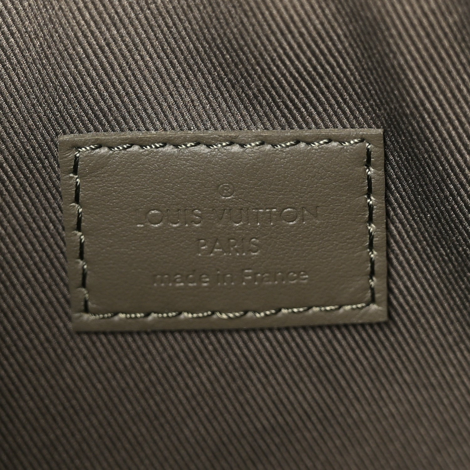 Grained Calfskin Aerogram Takeoff Pouch Grey