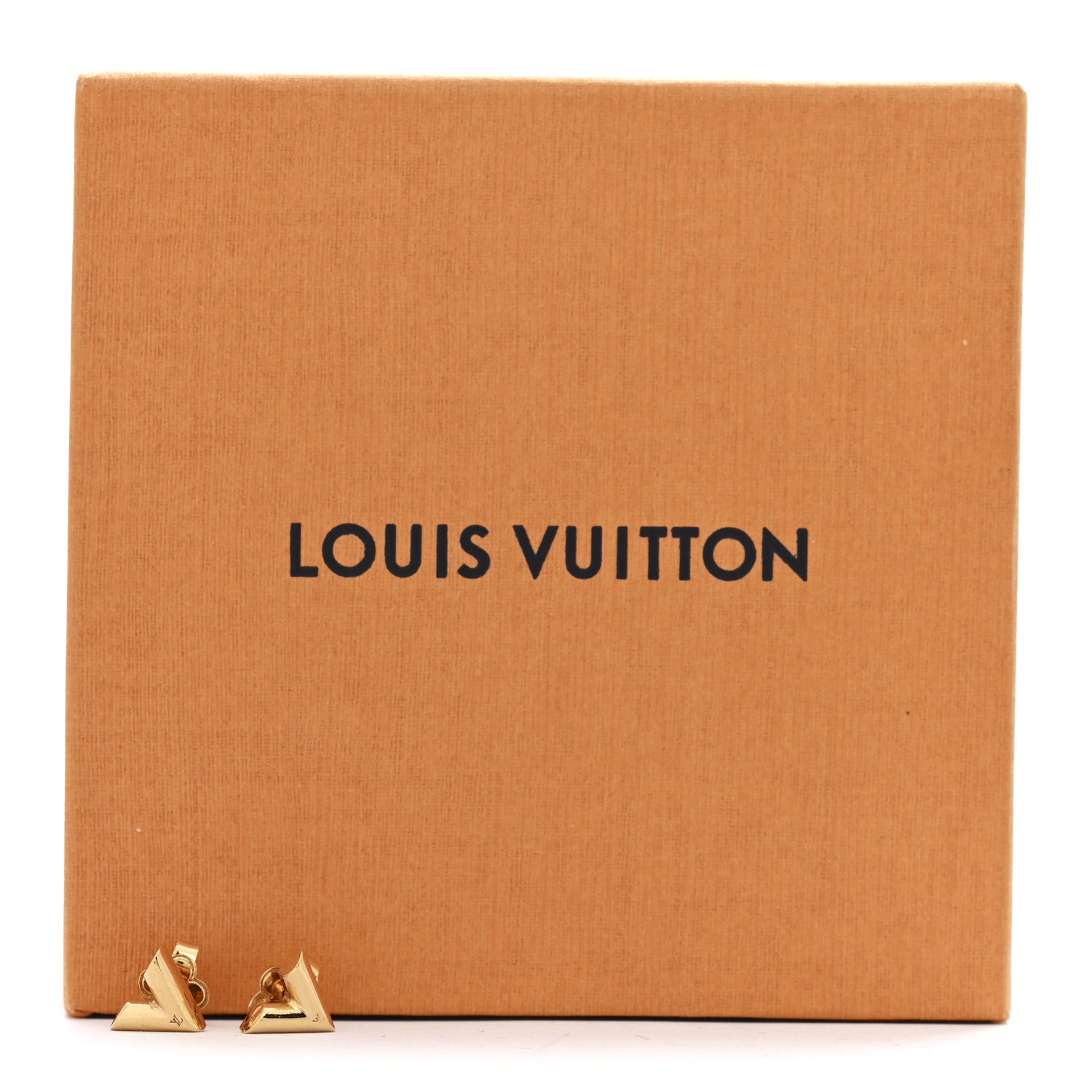 Brass Essential V Stud Earrings Gold