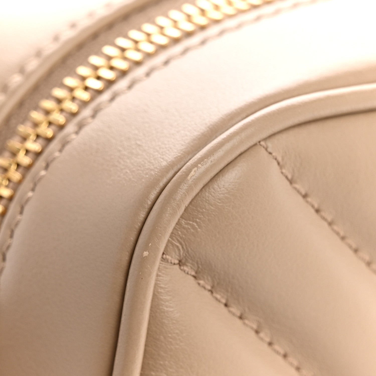 Calfskin Matelasse Monogram Lou Camera Bag Dark Beige