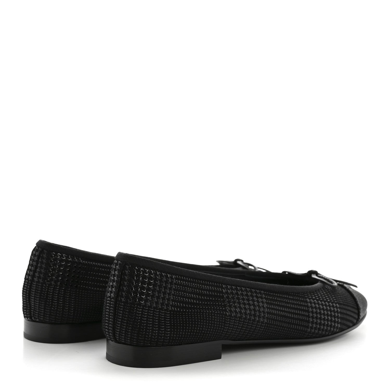 Suede Kidskin Cap Toe CC Ballerina Flats 39 Black