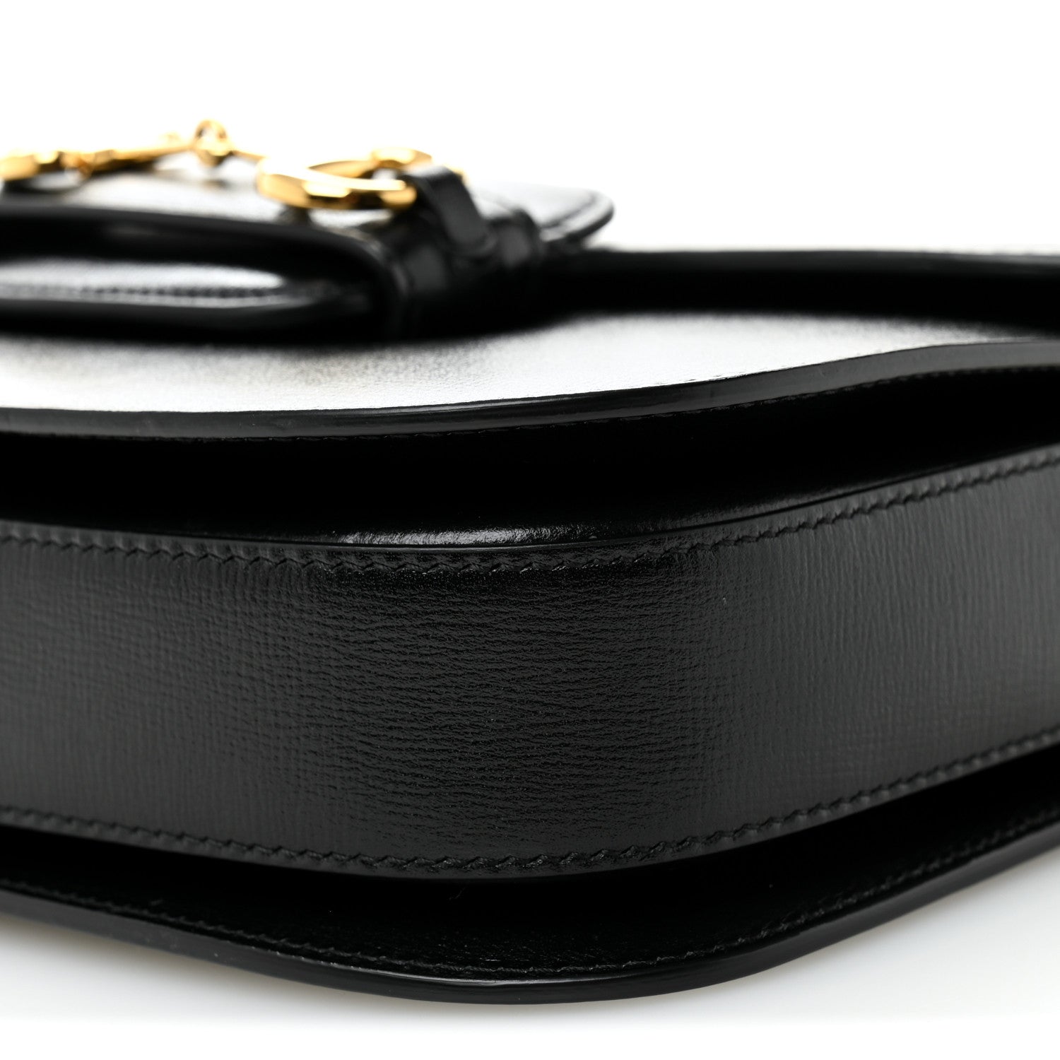 Azalea Calfskin Horsebit 1955 Shoulder Bag Black