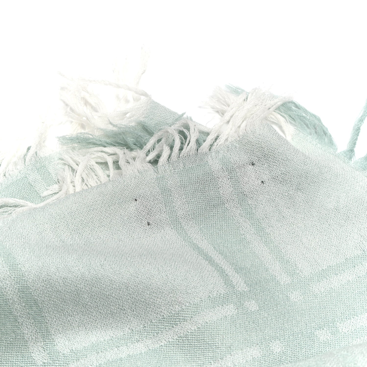 Wool Silk GG Monogram GGNat Scarf Green