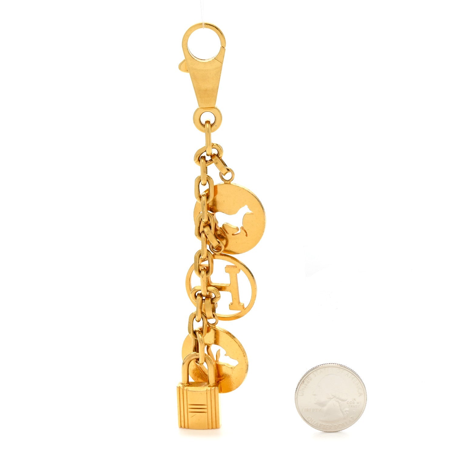 Breloque Bag Charm Gold
