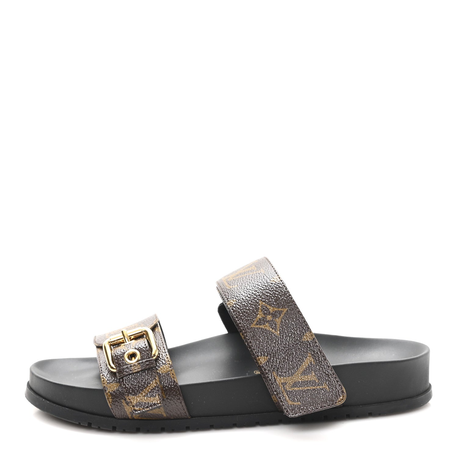 Monogram Bom Dia Mule Sandals 36.5 Black