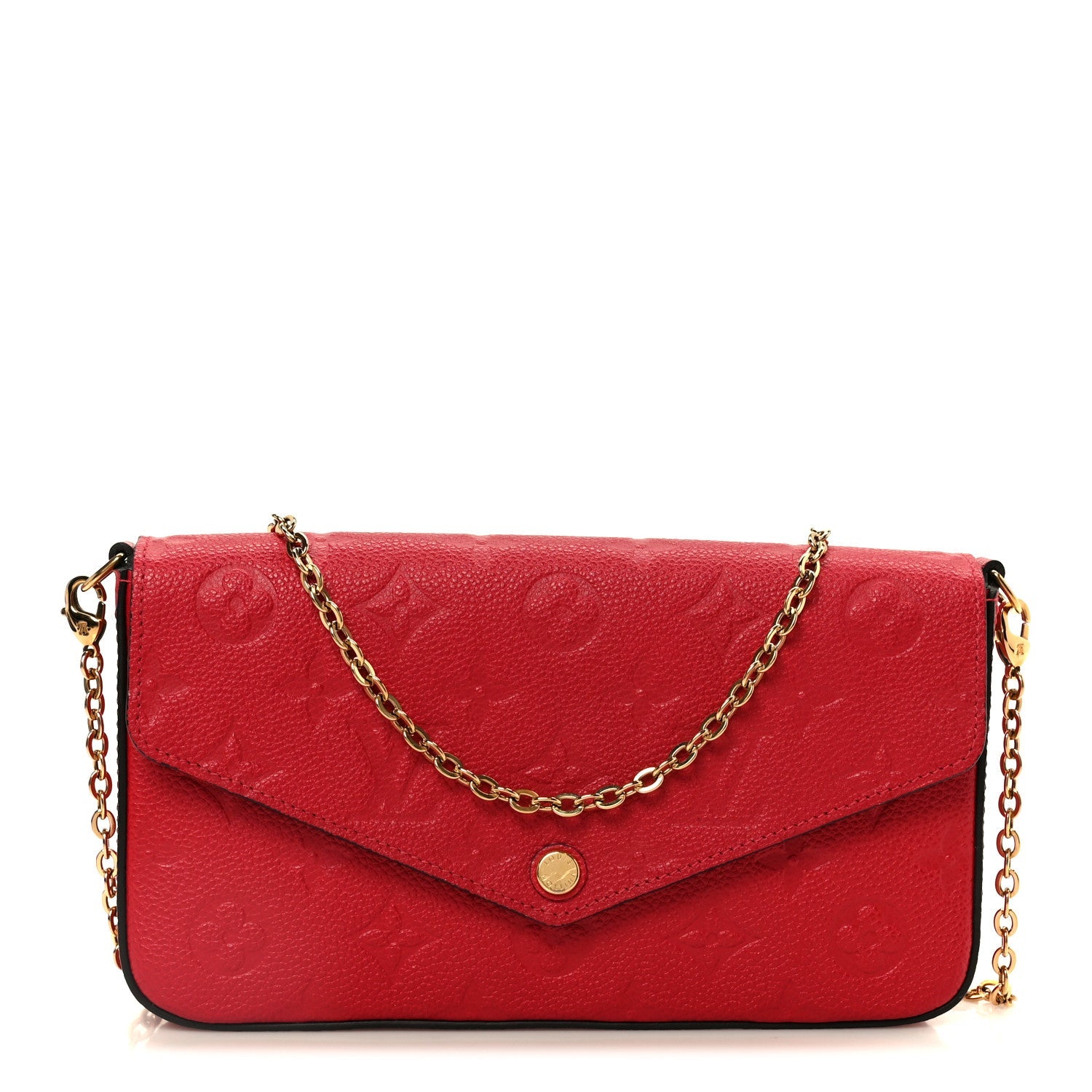 Empreinte Pochette Felicie Chain Wallet Scarlet