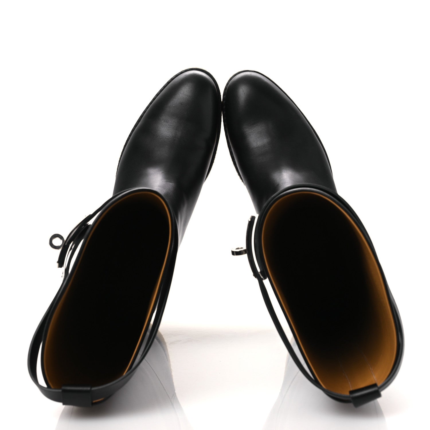 Calfskin Faustine Boots 38 Black
