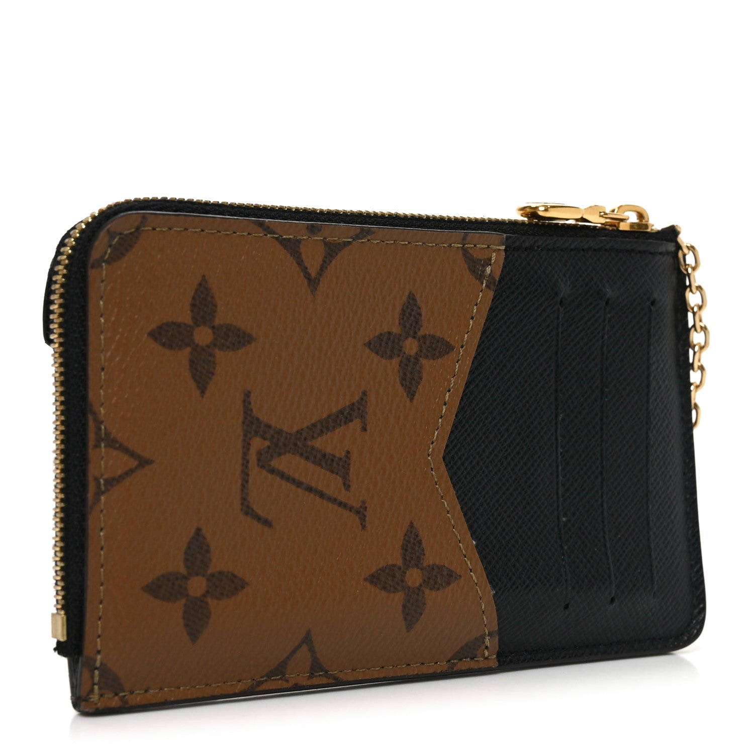 Reverse Monogram Recto Verso Card Holder Brown