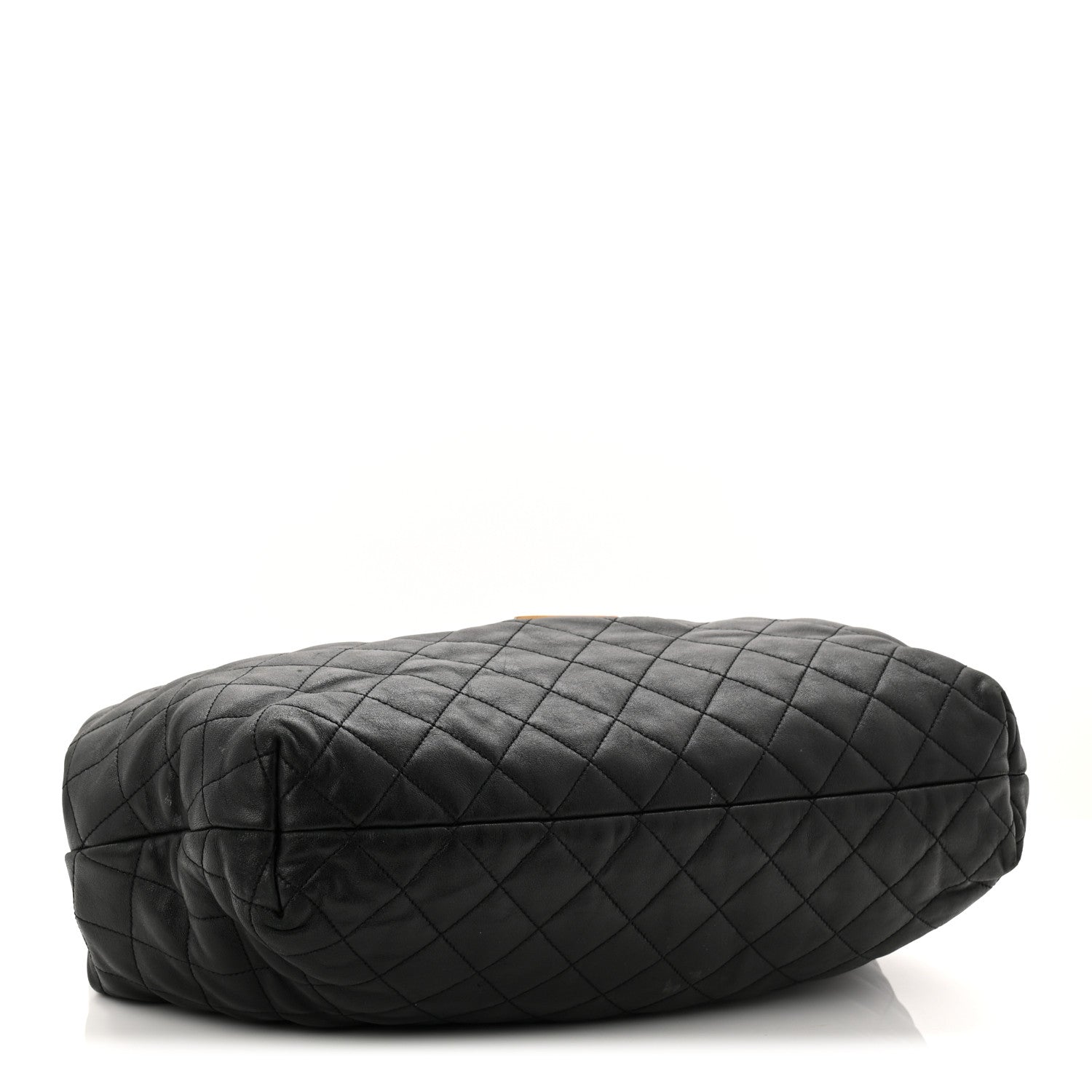Lambskin Quilted Maxi Icare Shopping Tote Black