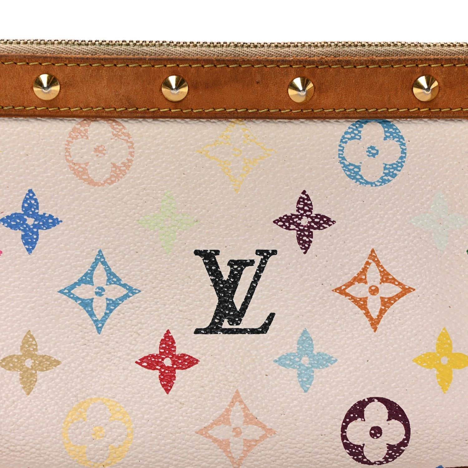 Monogram Multicolor Pochette Accessories White