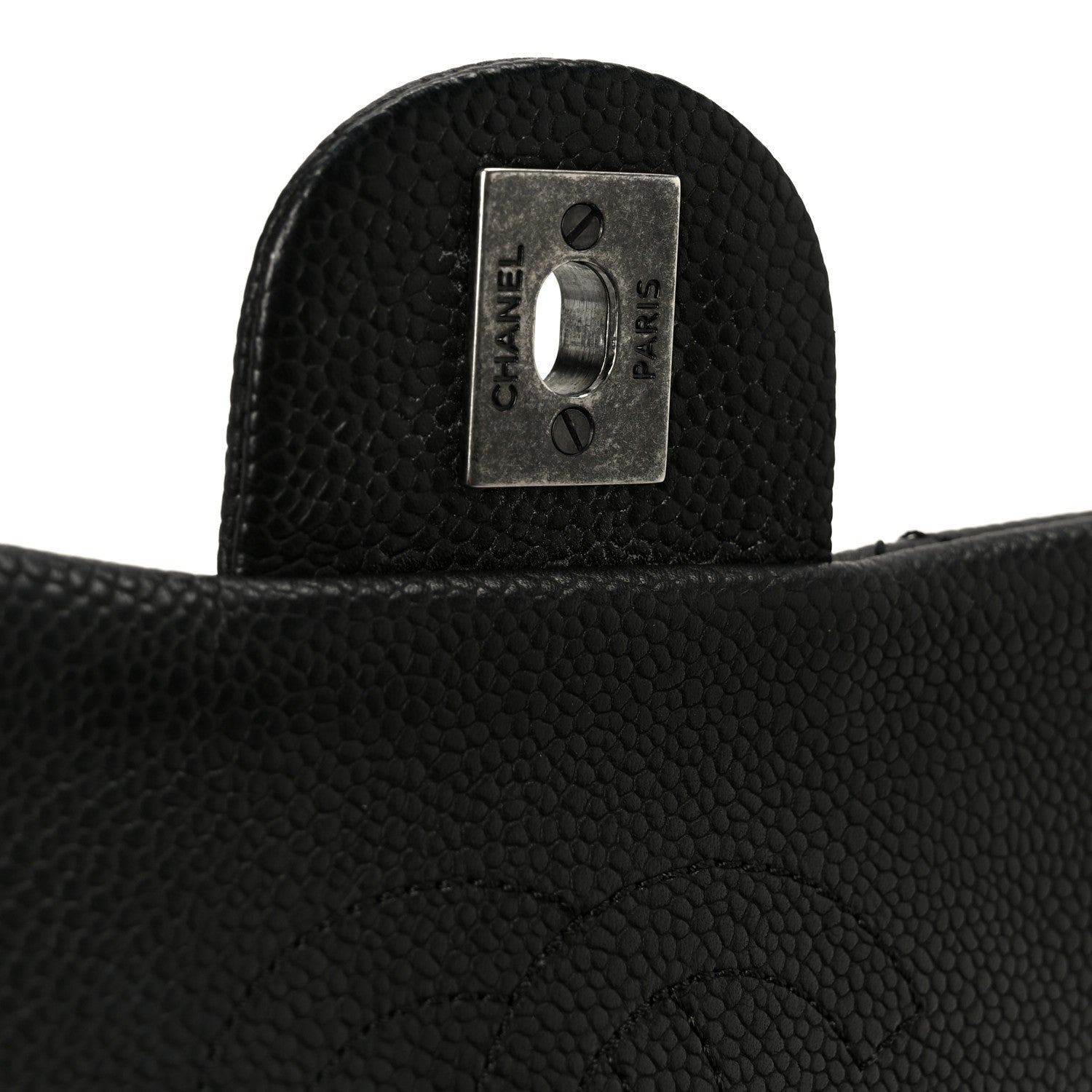Caviar Quilted Medium Now and Forever Flap Black