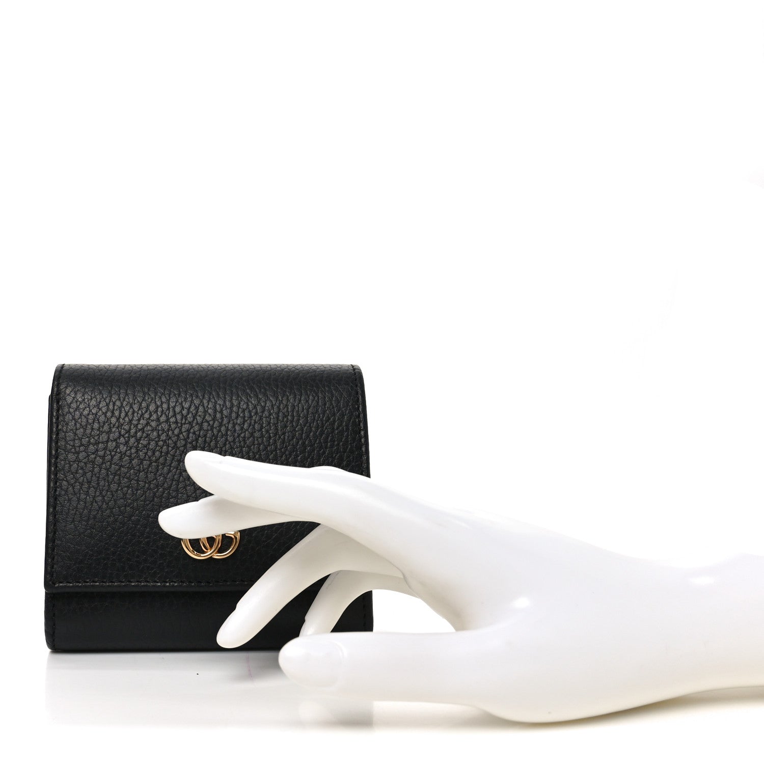 Dollar Calfskin Medium GG Marmont Wallet Black