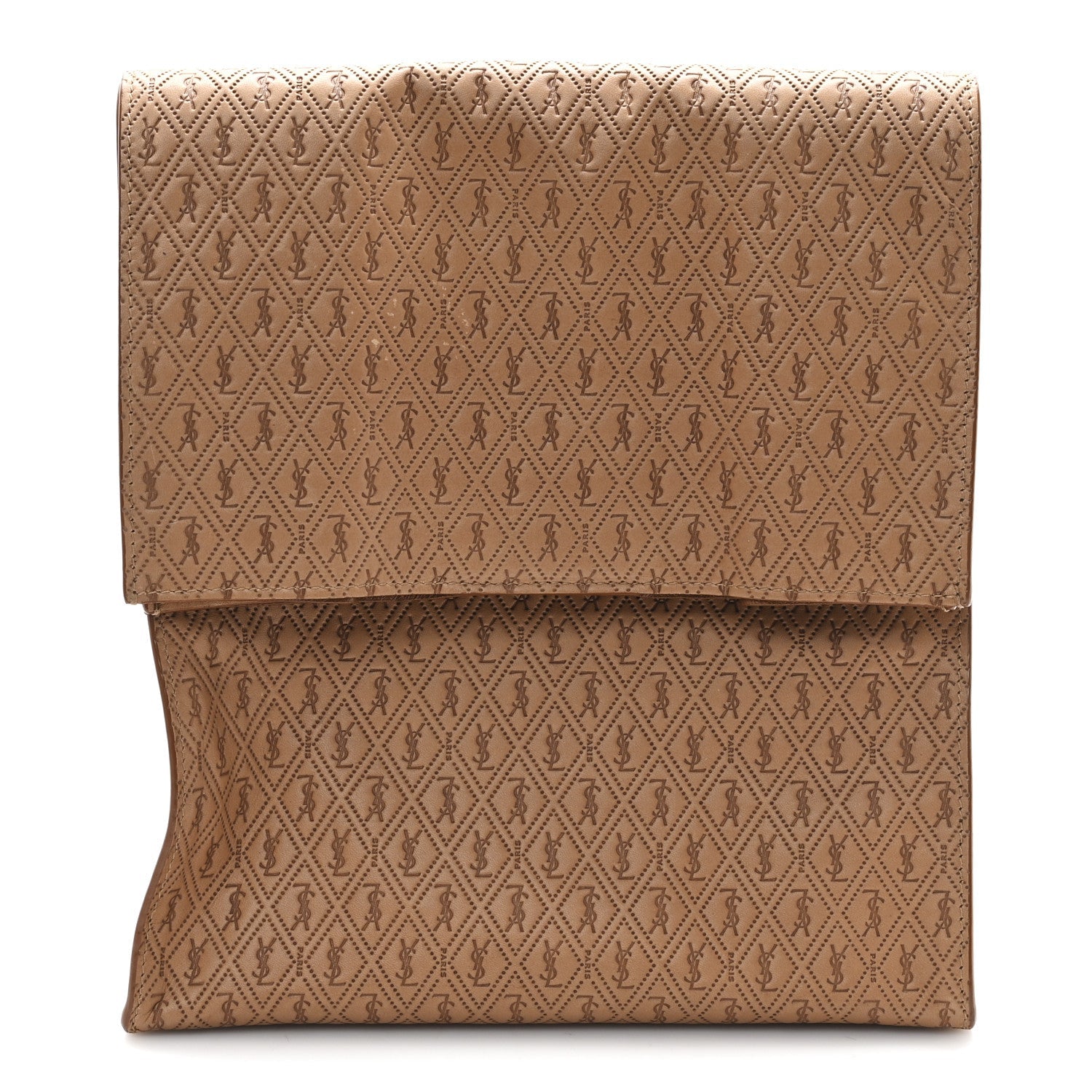 Calfskin Monogram Deli Paper Bag Vintage Beige