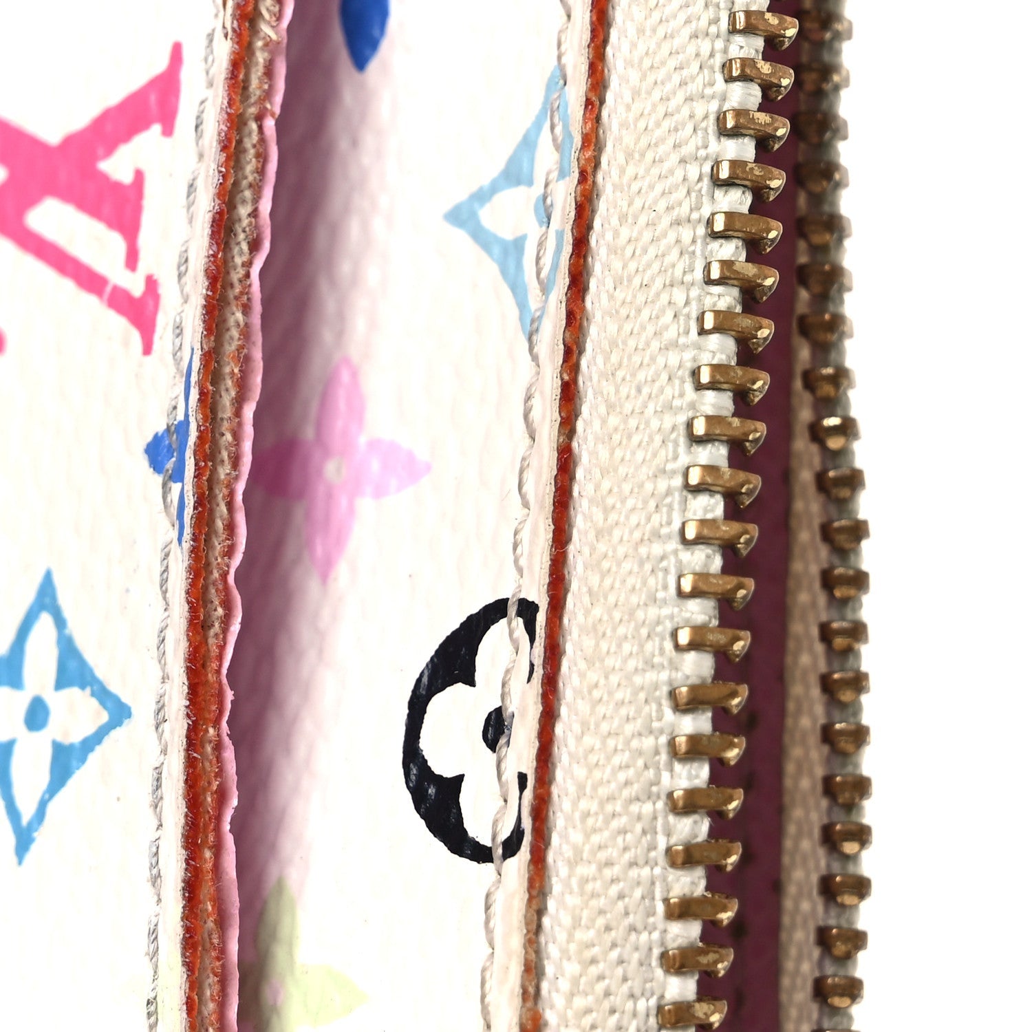 Monogram Multicolor Key Pouch White Litchi