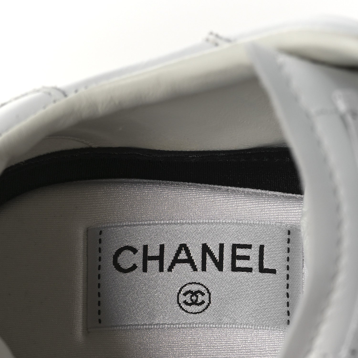 Calfskin Womens CC Sneakers 39.5 White