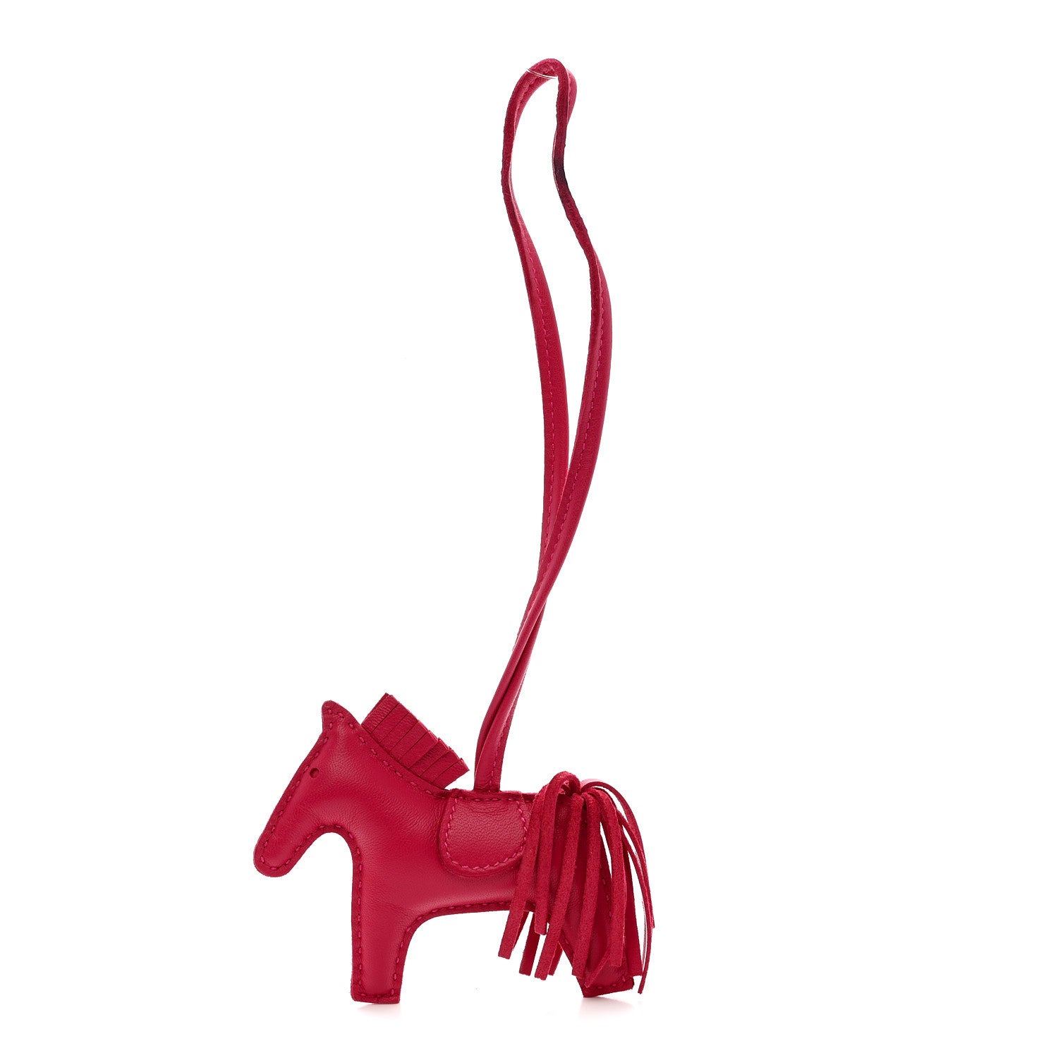 Milo Lambskin Grigri Rodeo Horse Bag Charm PM Rose Mexico