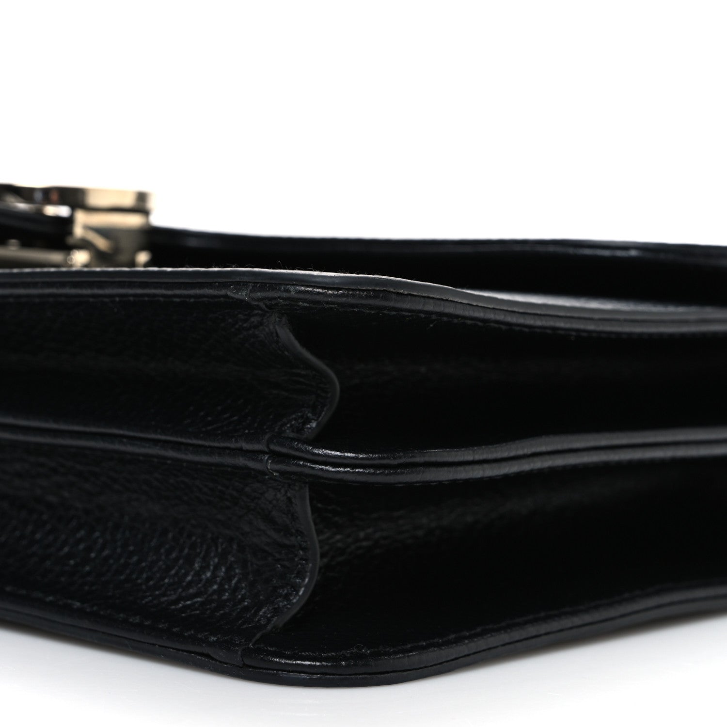 Dollar Calfskin Interlocking G Shoulder Bag Black