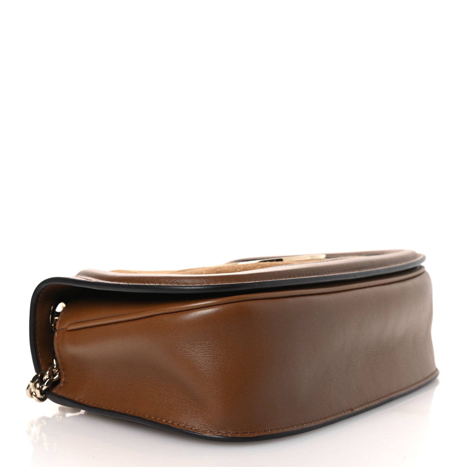 Suede Calfskin Blondie Medium Shoulder Bag Light Brown
