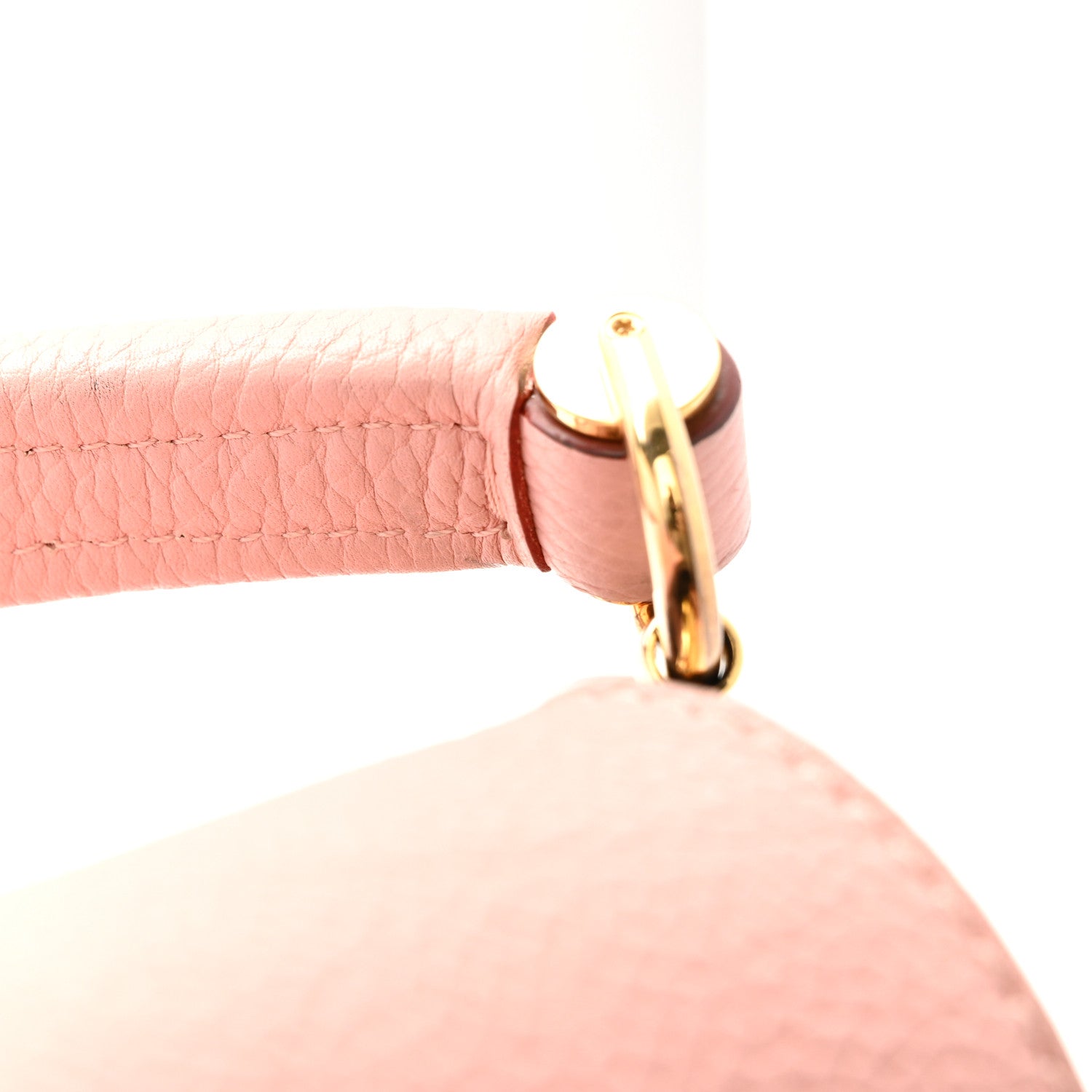 Grained Calfskin Monogram Double V Rose Poudre