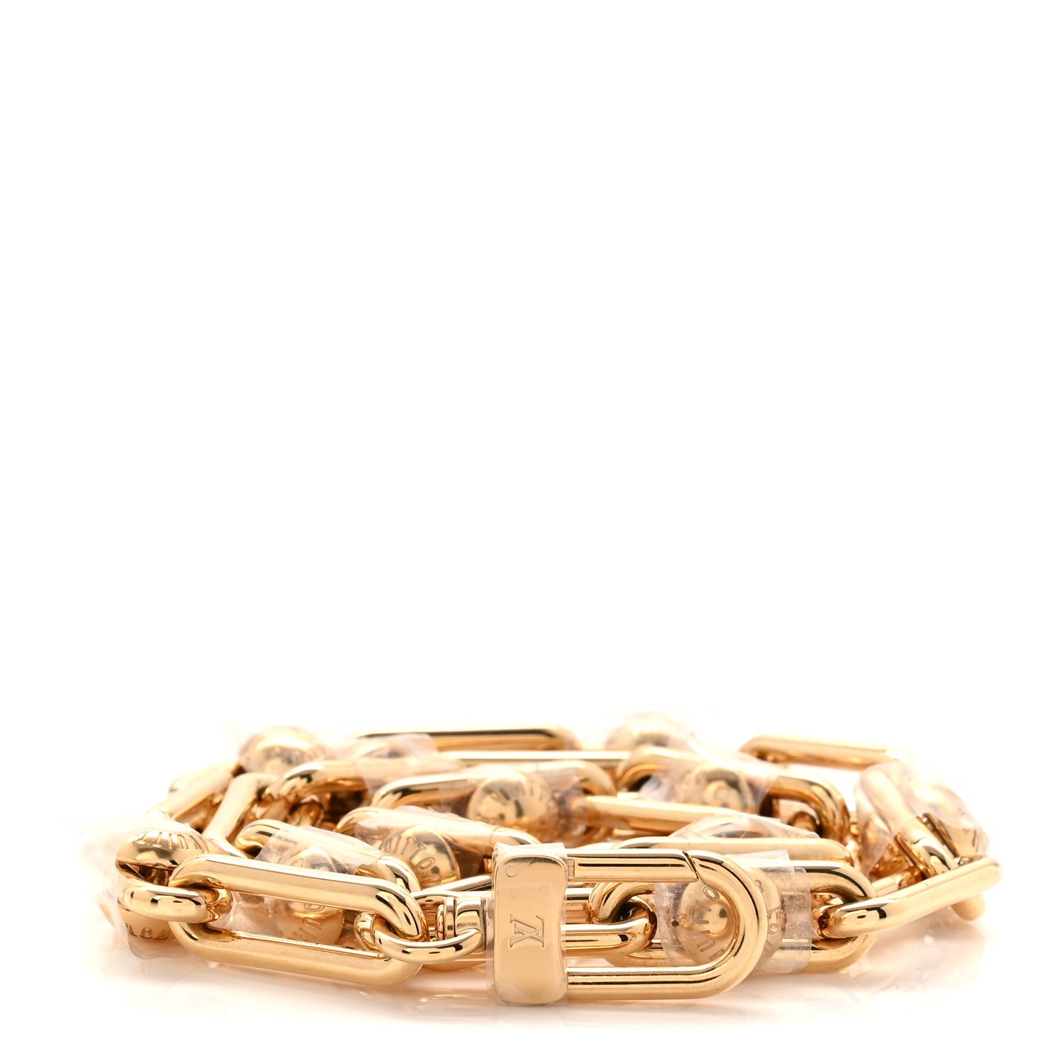 LV X TM Metal Pochette Accessories Chain Strap Gold