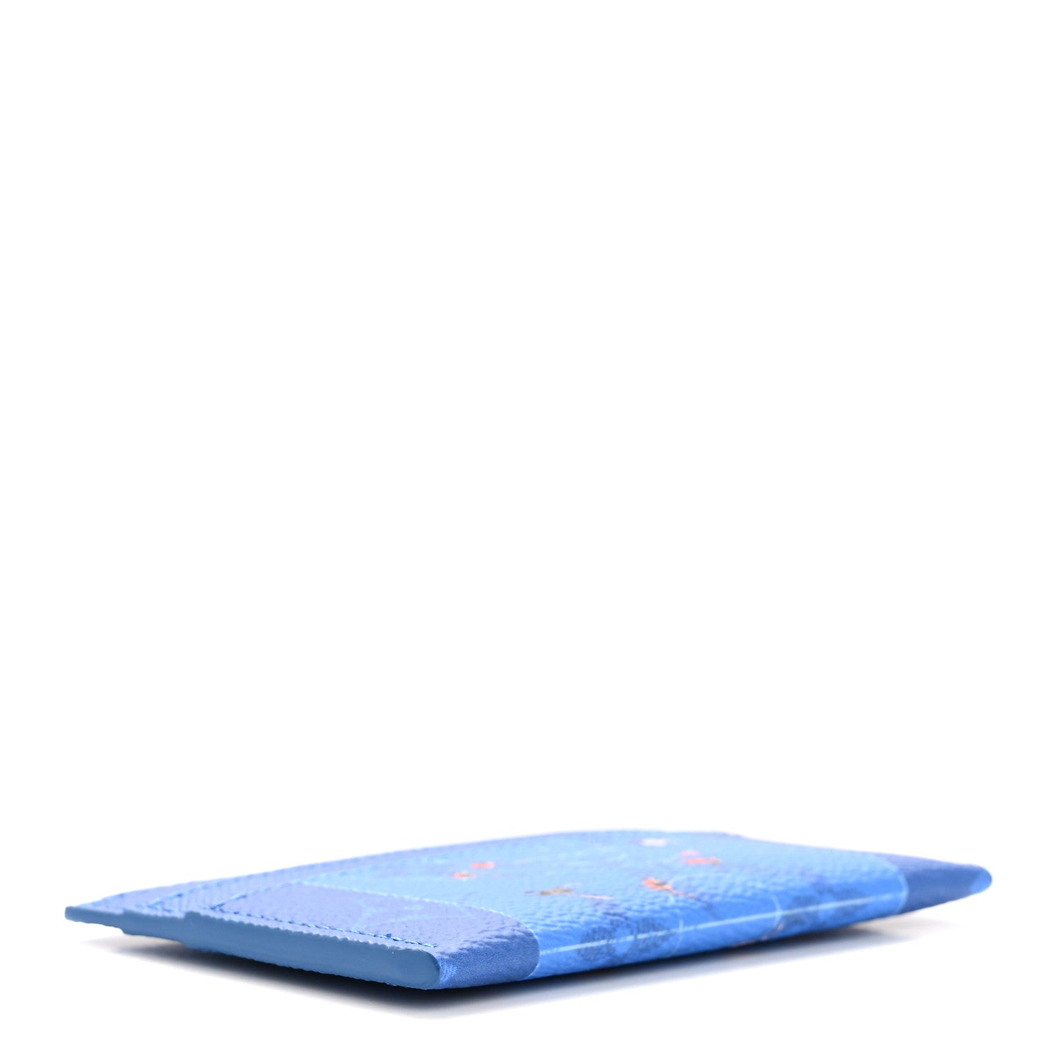 Monogram Double Card Holder Basketball Blue
