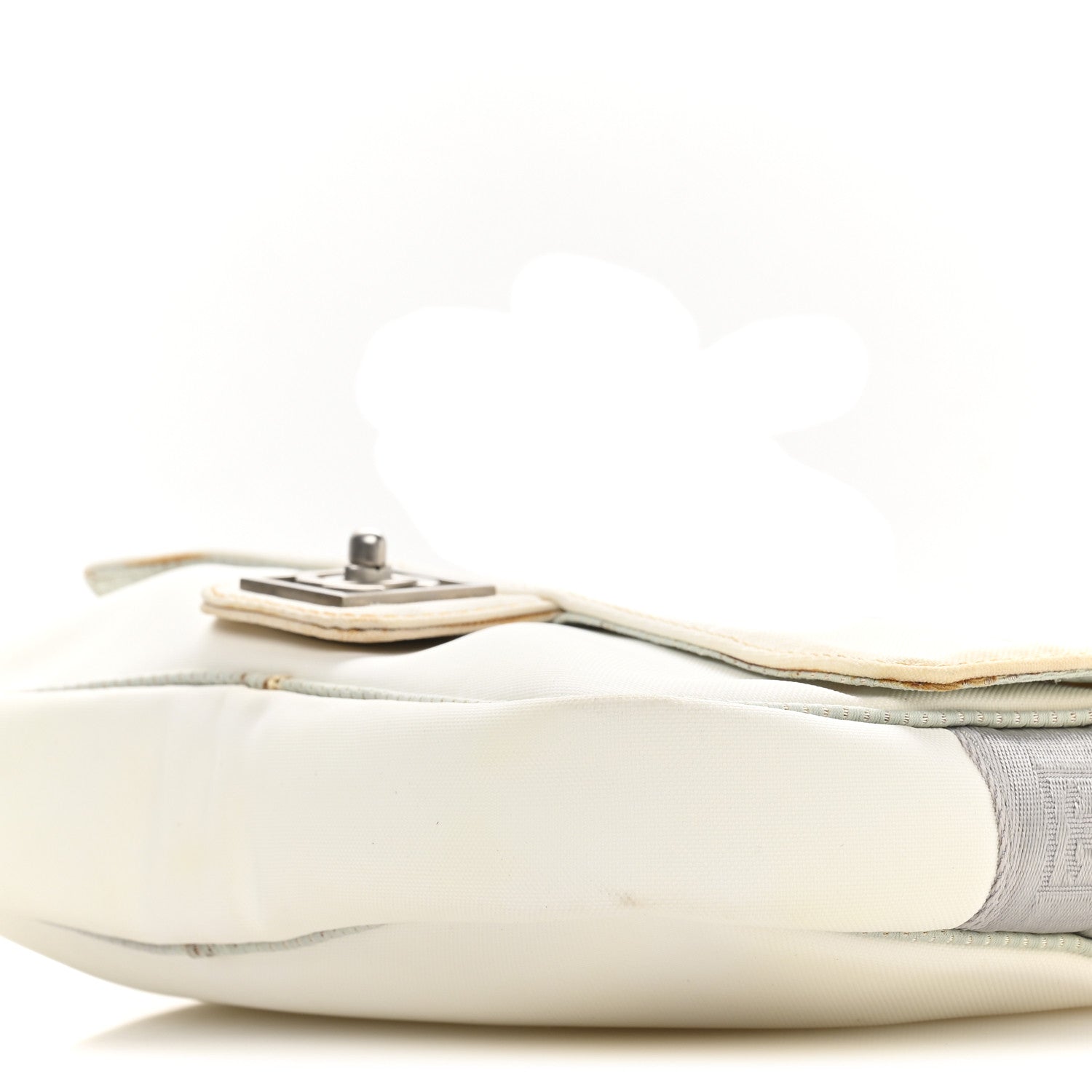 Canvas Quilted Sport Camellia Flap White