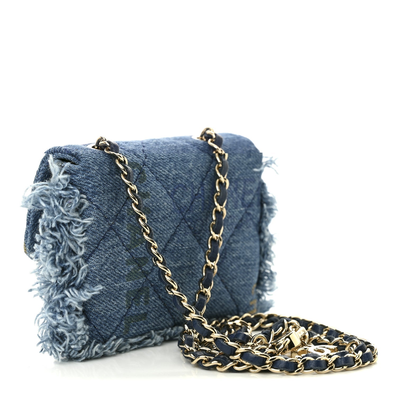 Denim Quilted Denim Mood Belt Bag Blue Multicolor