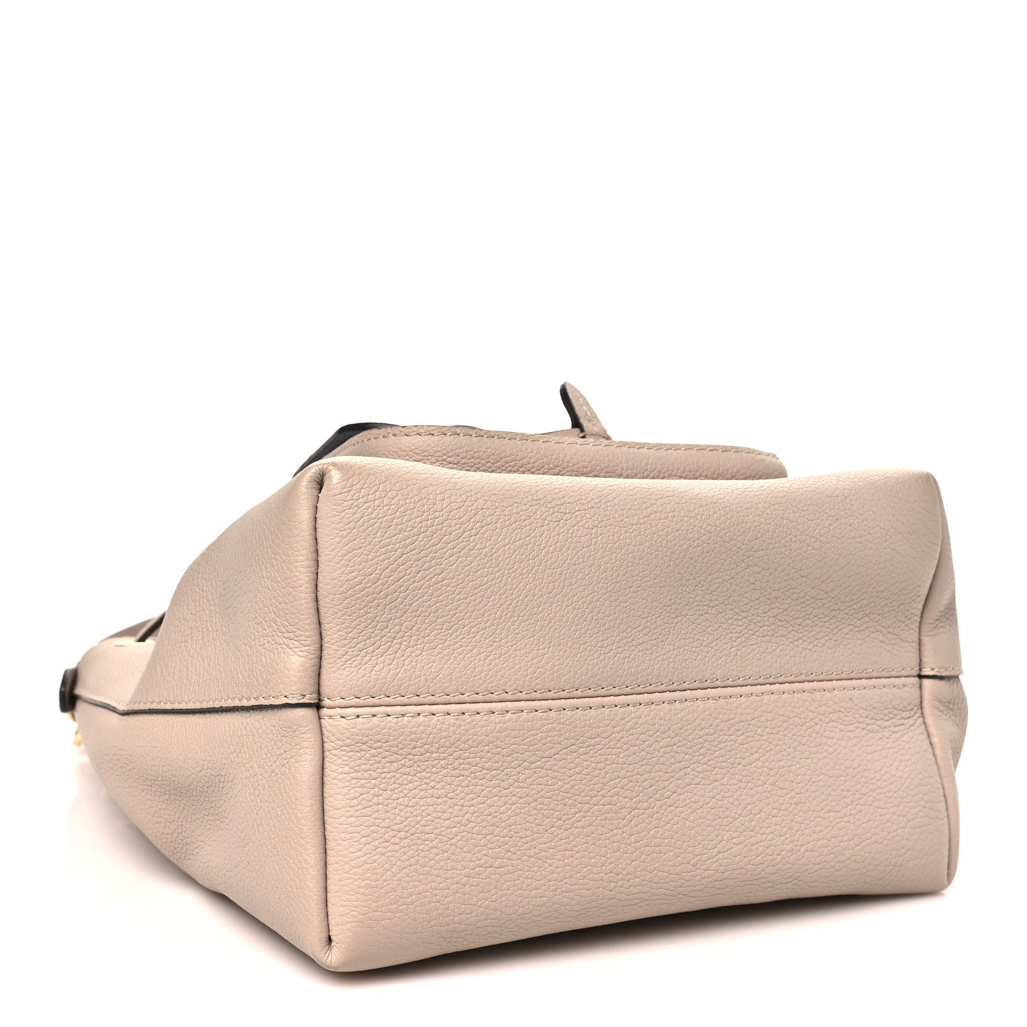 Calfskin Lockme Bucket MM Greige