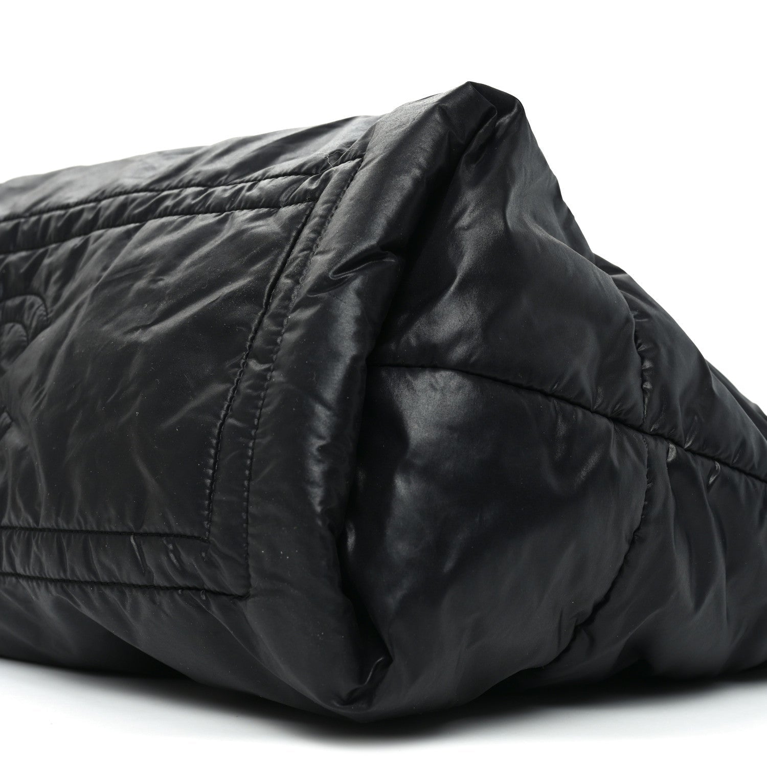 Lambskin Quilted Medium Coco Cocoon Reversible Tote Black