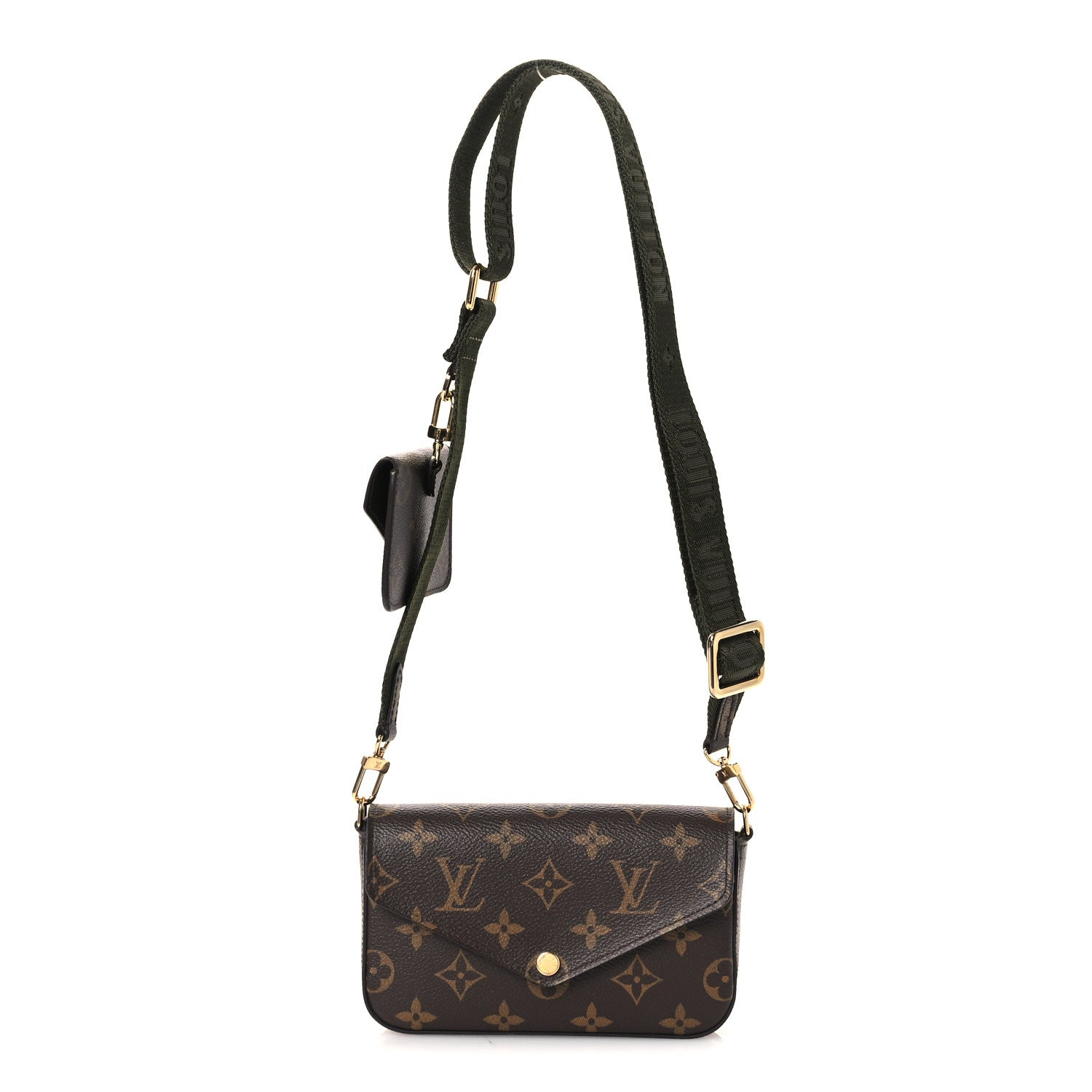 Monogram Felicie Strap & Go Kaki