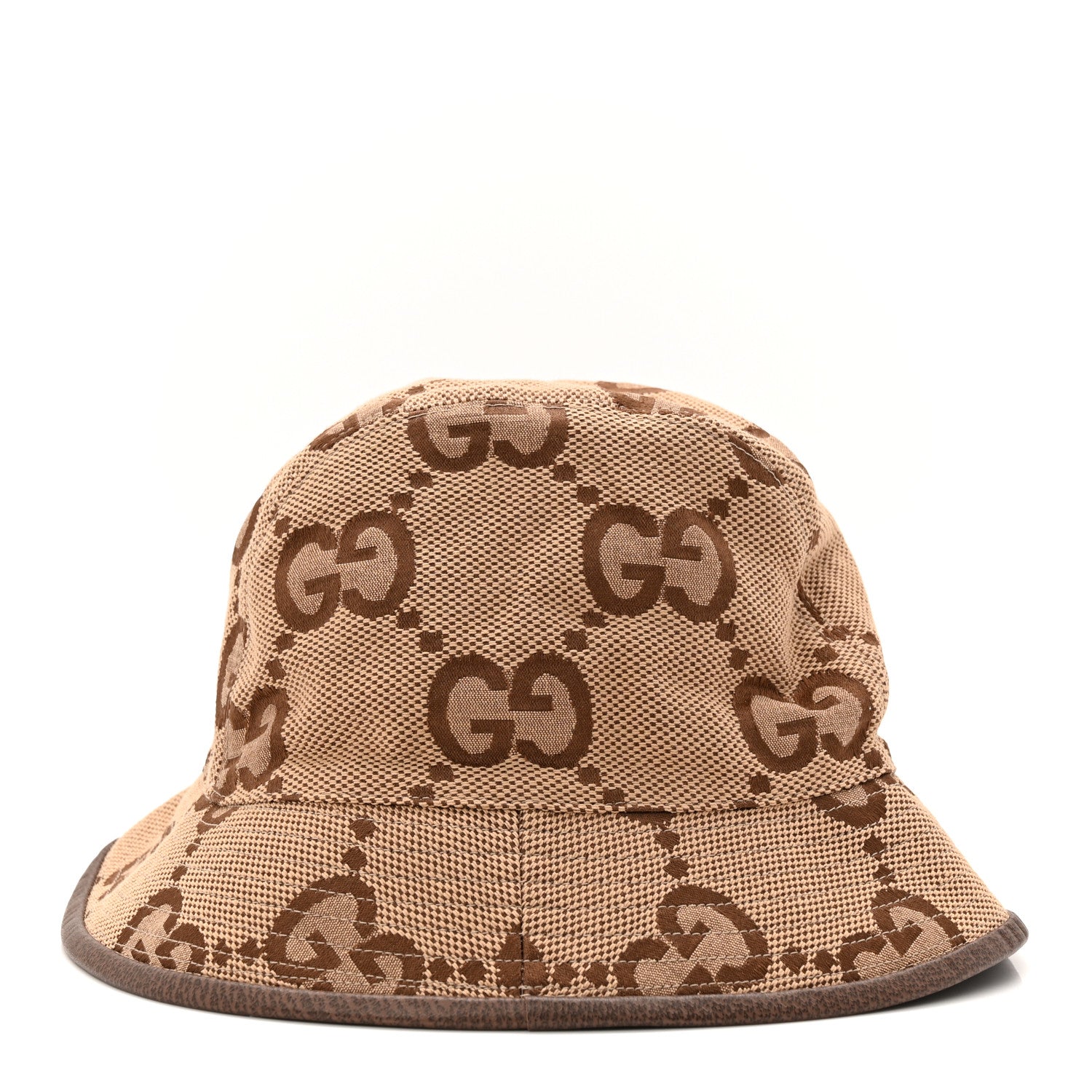 Monogram Jumbo GG Bucket Hat S Camel Ebony New Acero