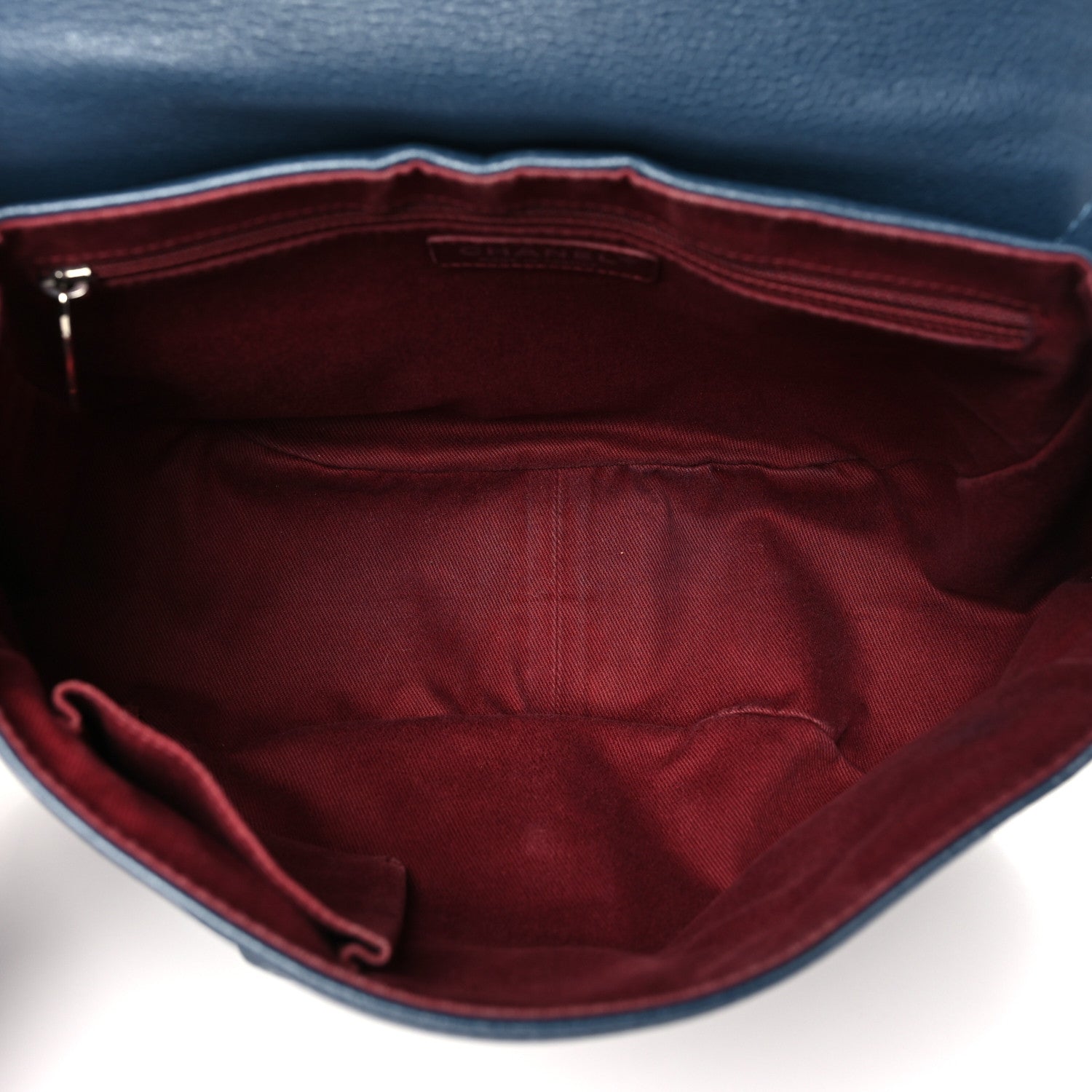 Caviar Large Half Moon Flap Navy