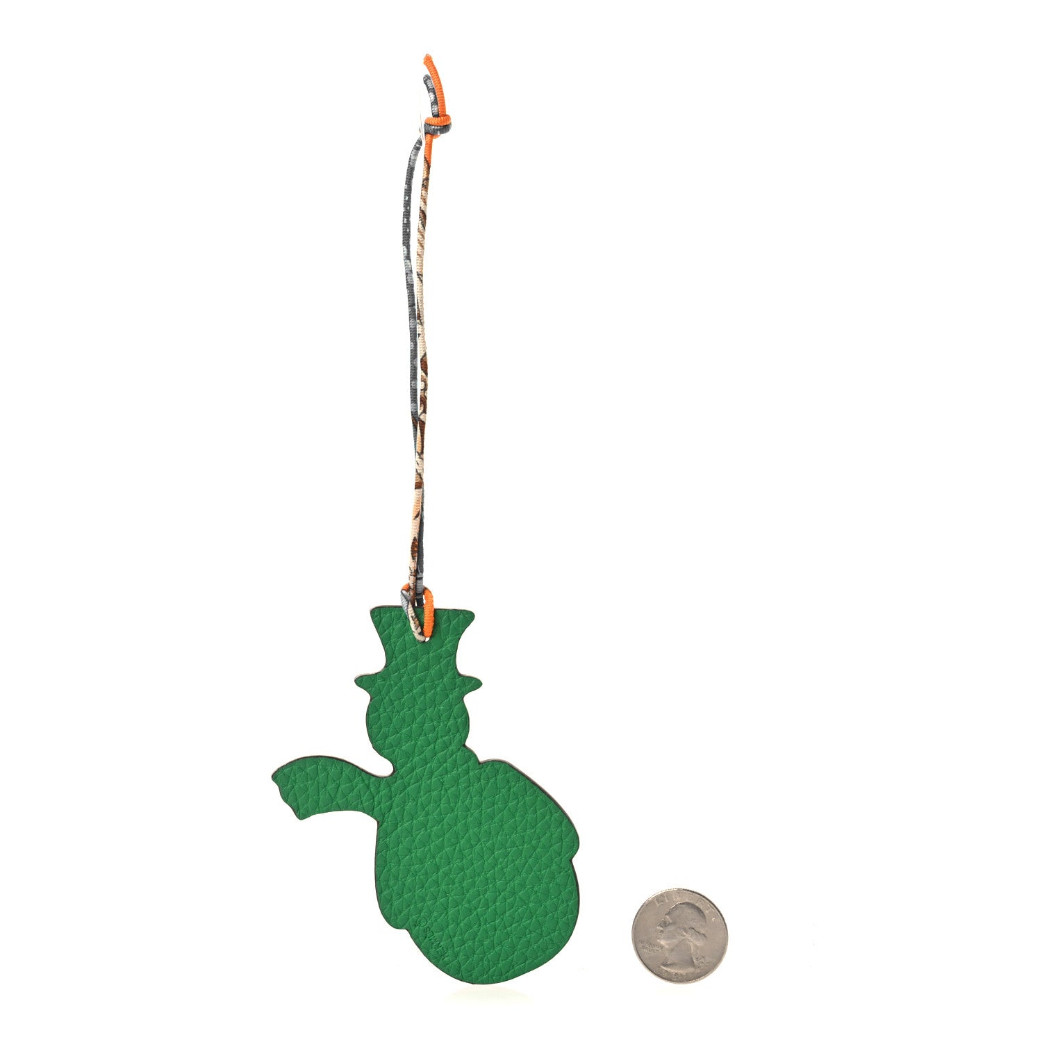 Epsom Togo Petit H Snowman Bag Charm Rouge Grenat Bambou