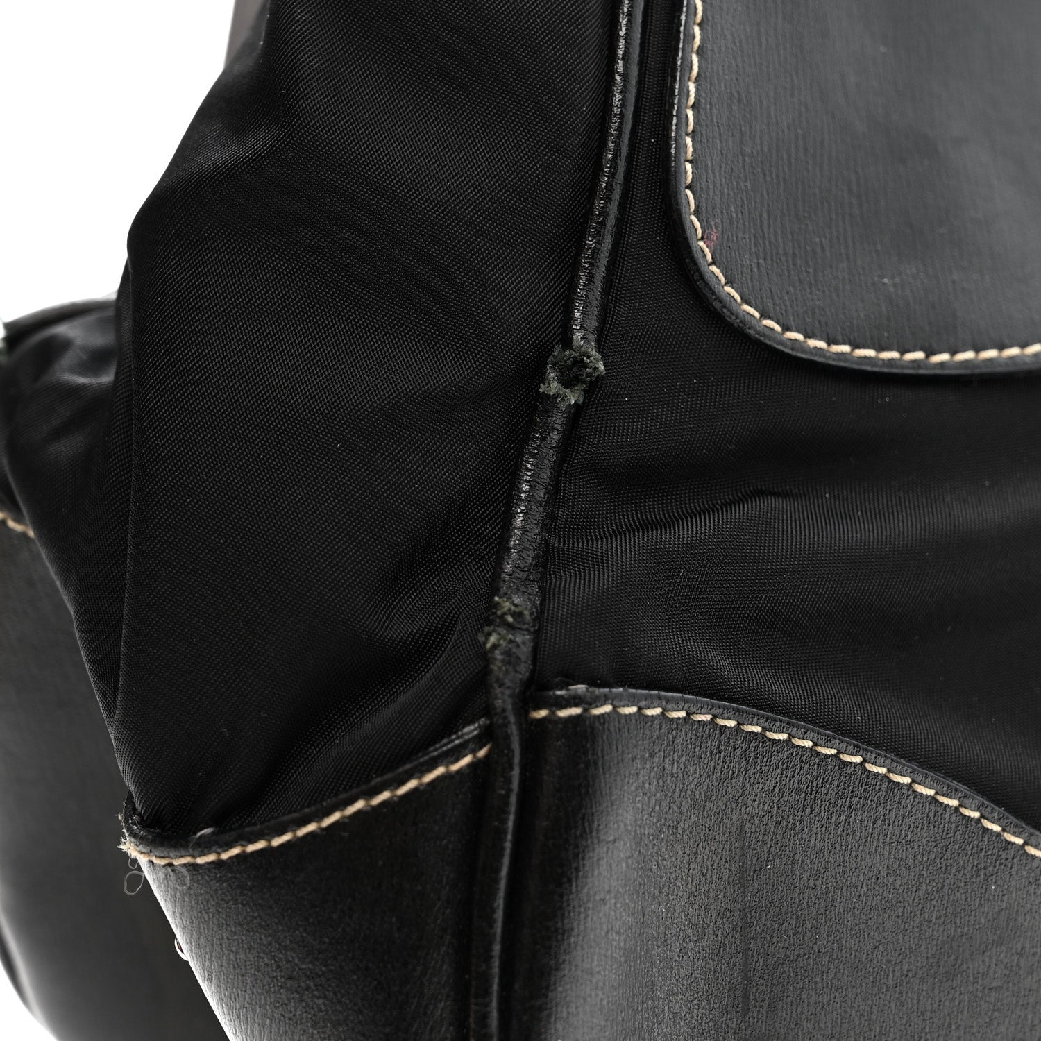 Tessuto Nylon Moon Shoulder Bag Black
