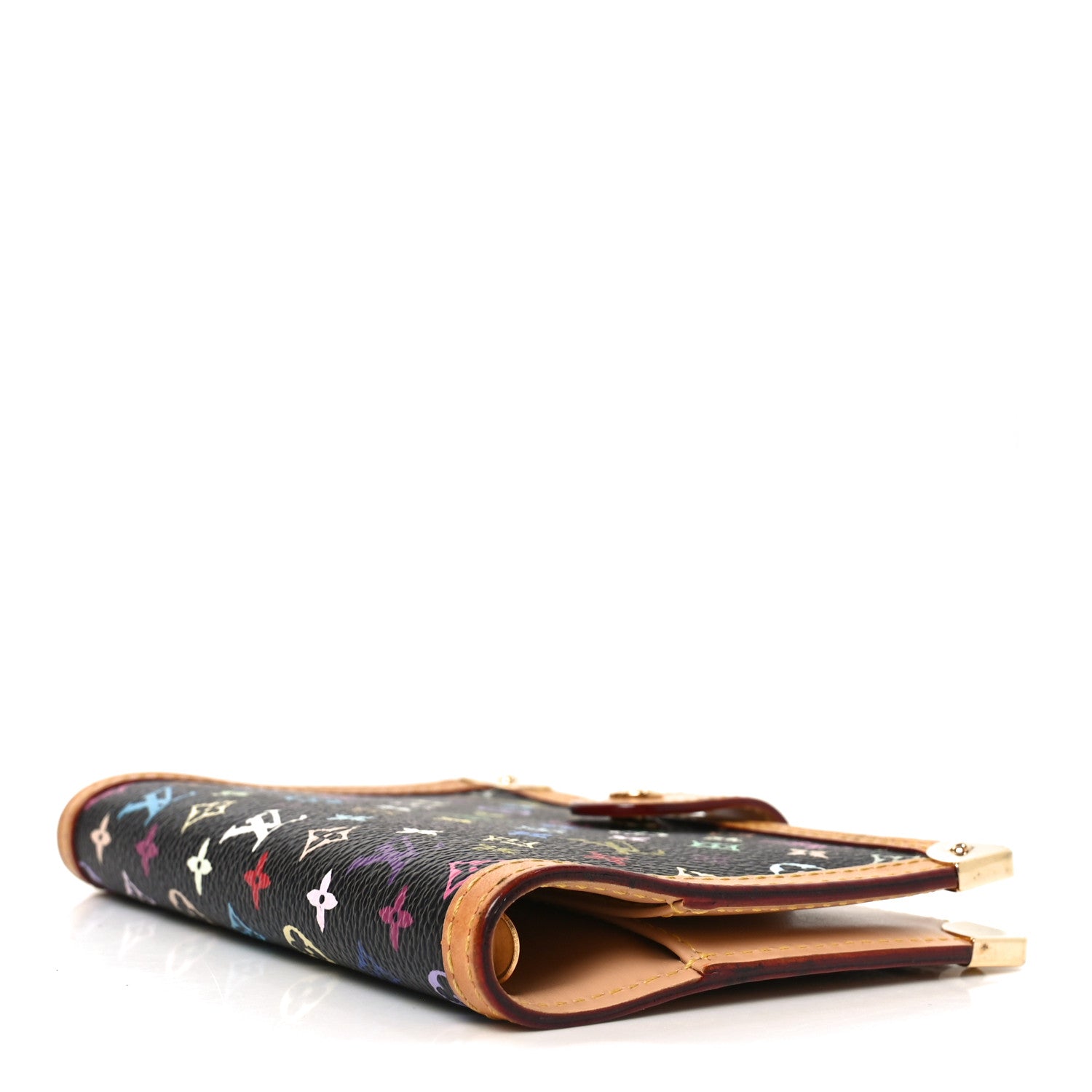 Monogram Multicolor Small Ring Agenda Cover Black
