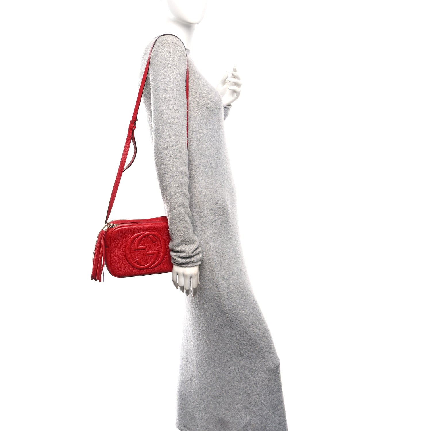 Pebbled Calfskin Small Soho Disco Bag Tabasco Red