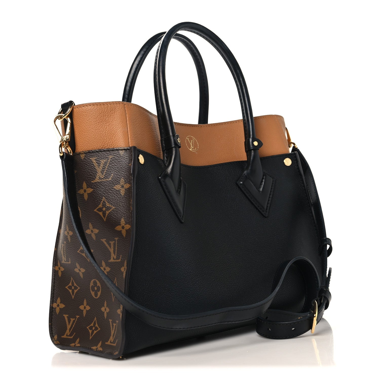 Calfskin Monogram On My Side MM Black