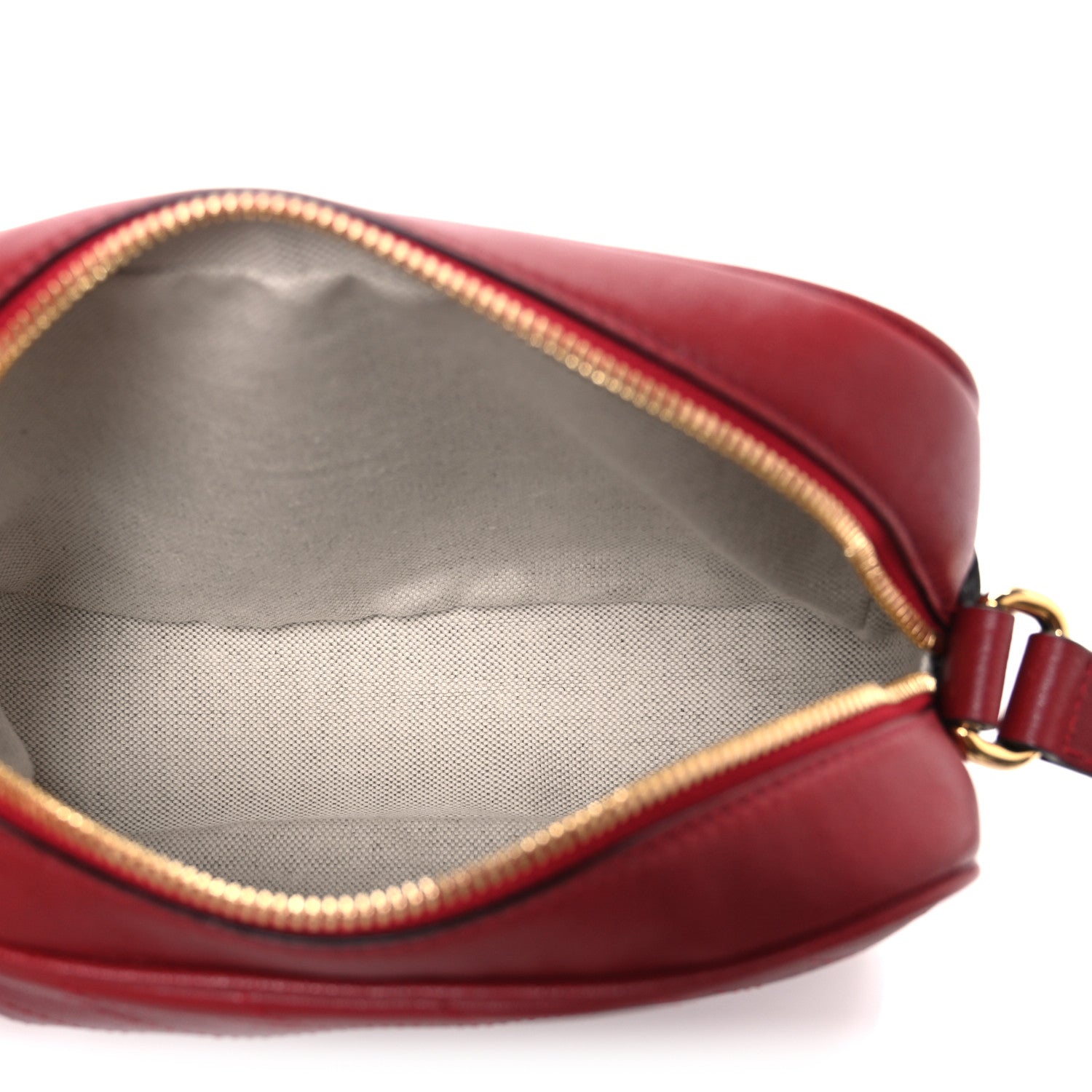 Sakai Be Green Calfskin Diagonal Stitched Small Blondie Shoulder Bag Rosso