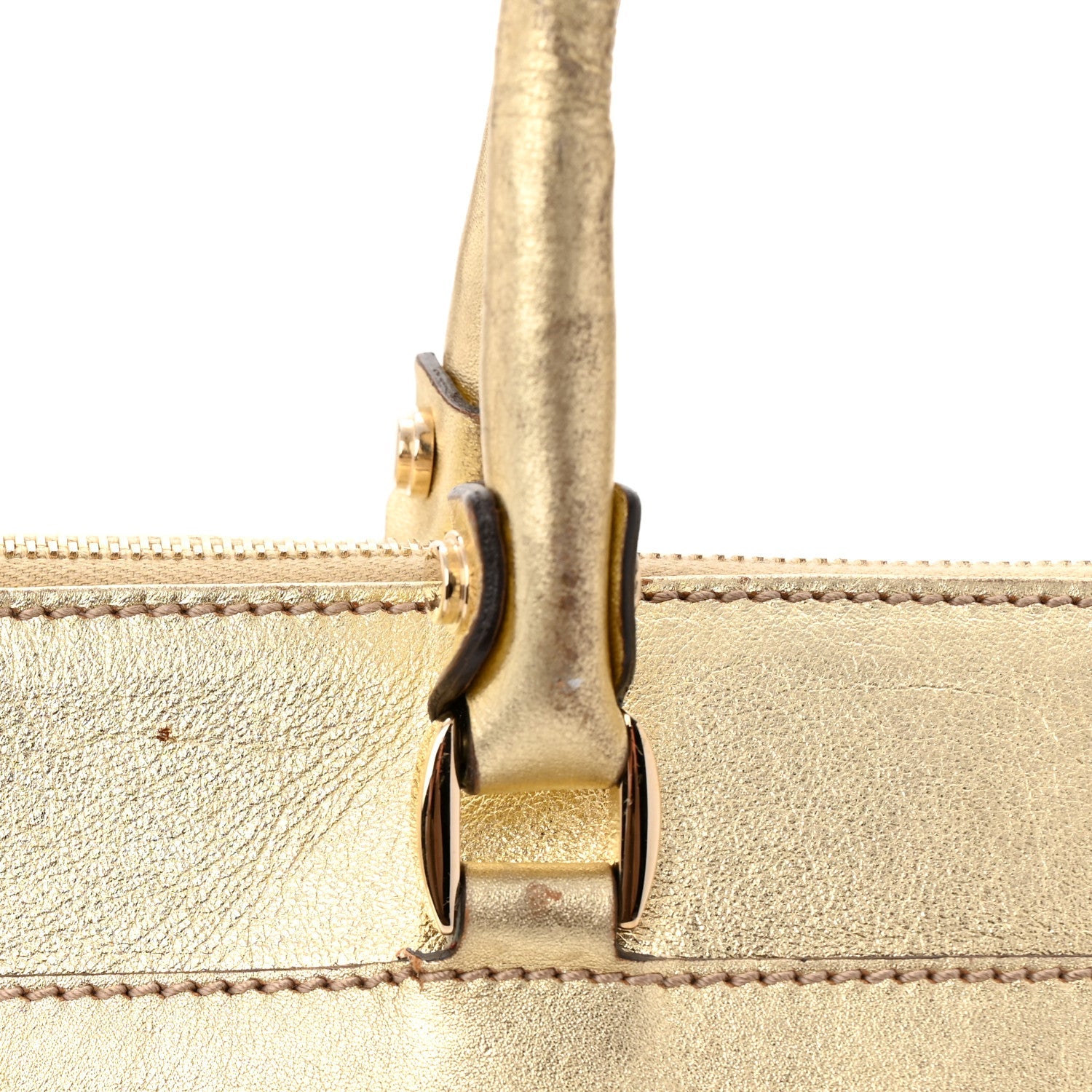 Monogram D Gold Large Tote Metallic Gold