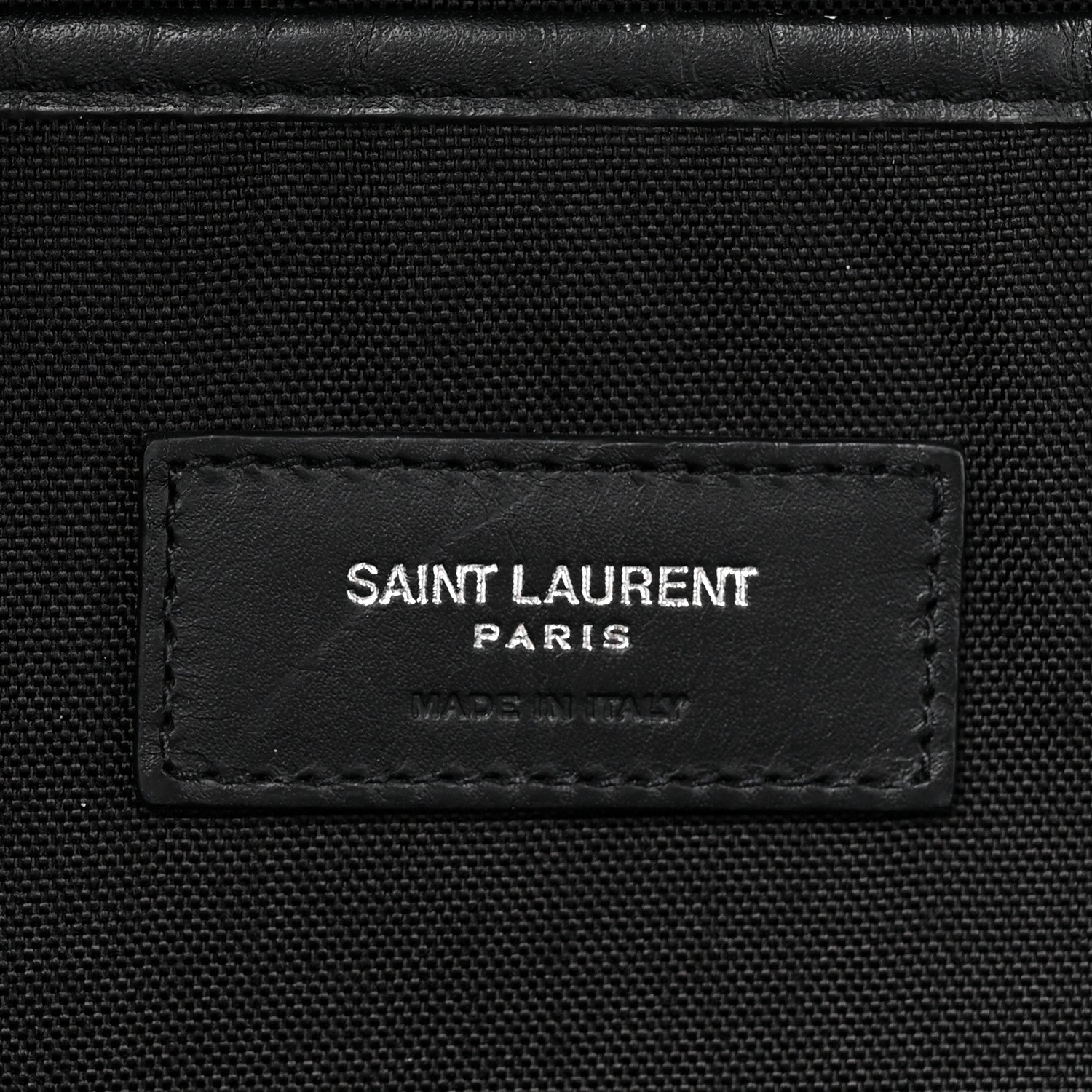 Canvas Signature Embroidered City Backpack Black
