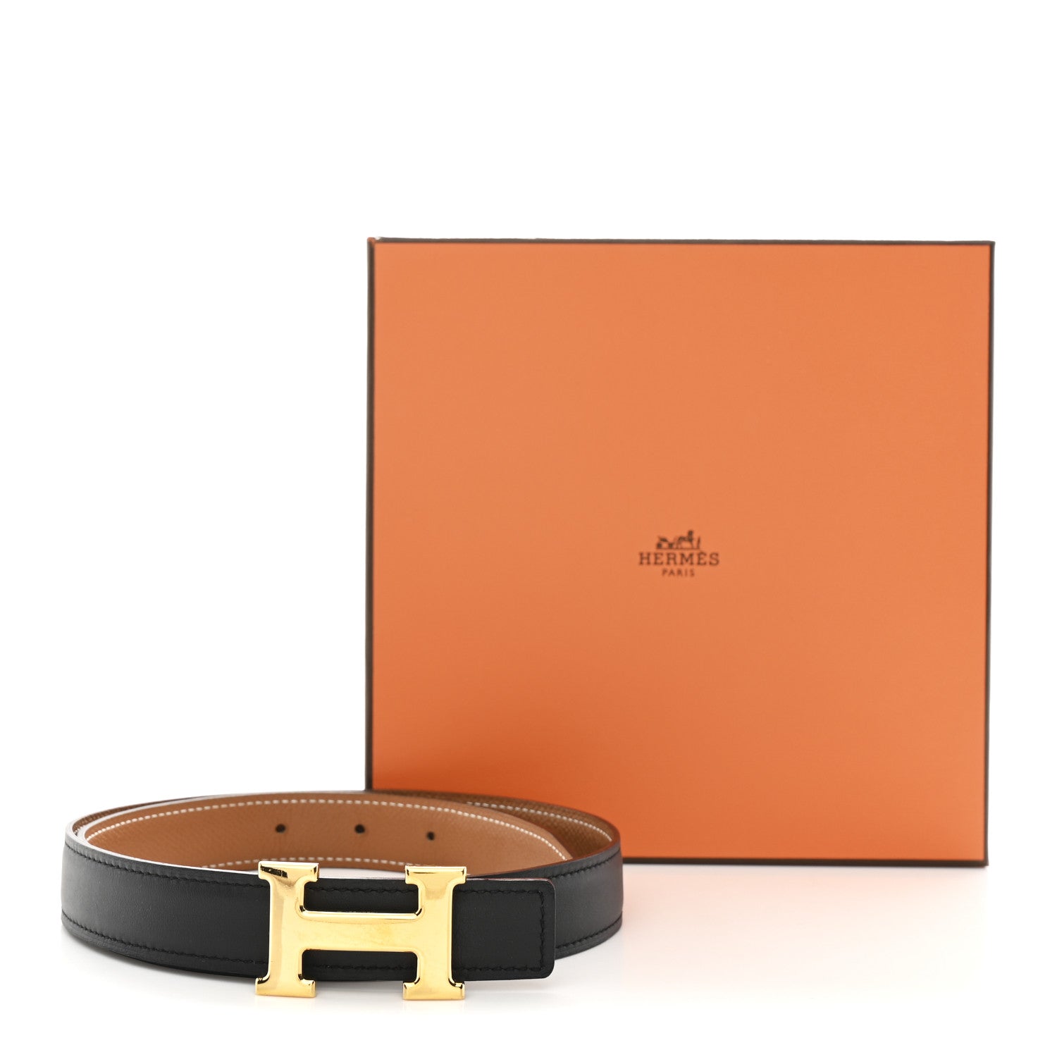 Swift Epsom 24mm Mini H Belt 70 28 Black Gold