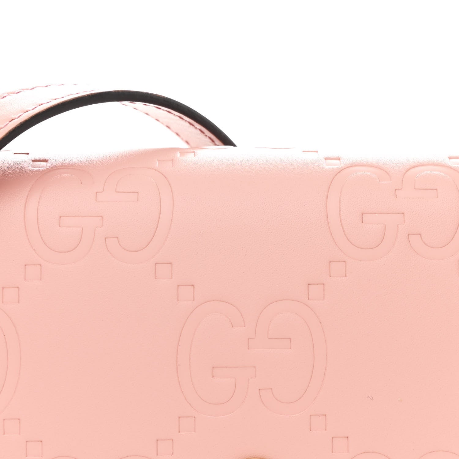 Calfskin GG Super Mini Shoulder Bag Soft Pink
