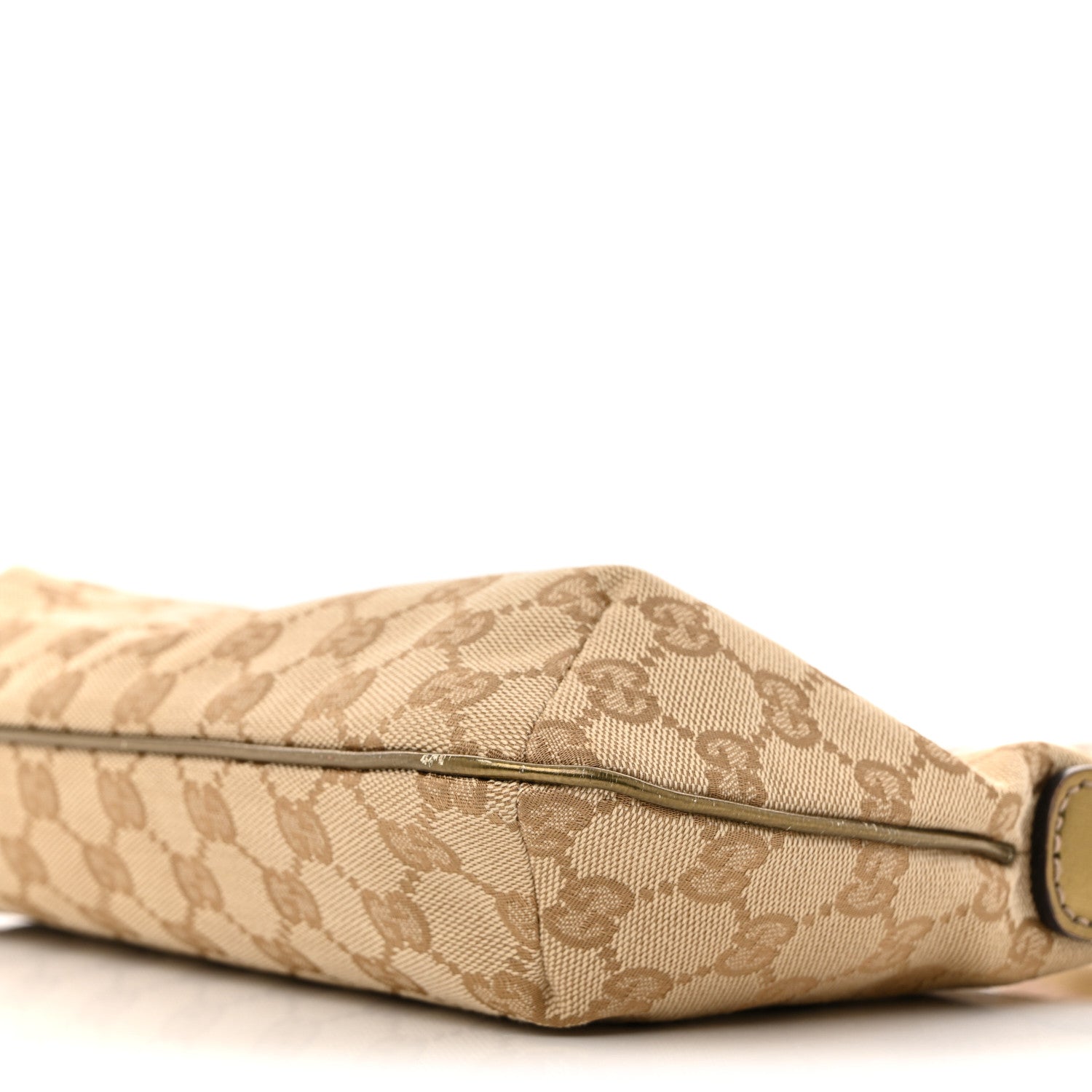 Metallic Monogram Web Small Flat Messenger Crossbody Pink Gold