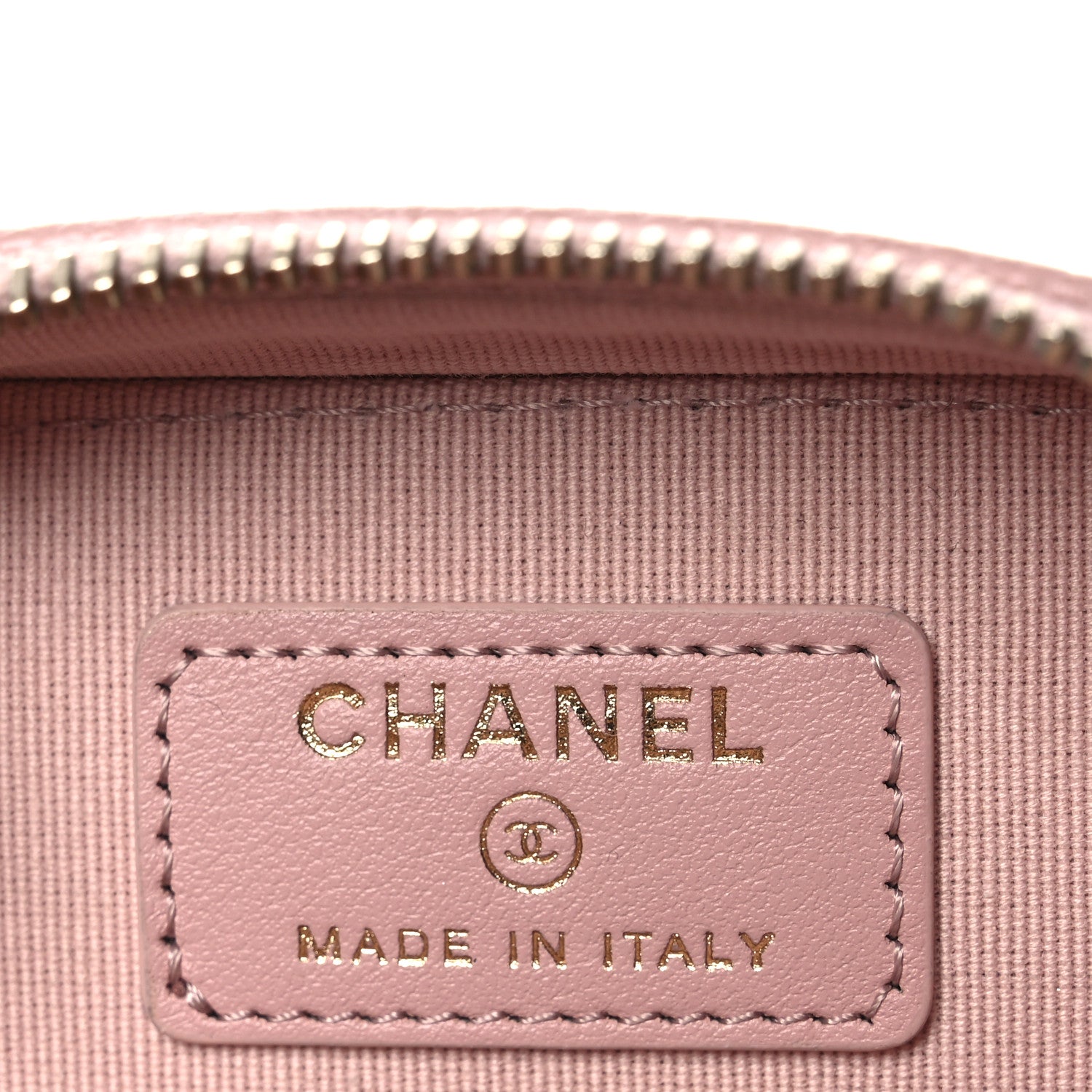 Caviar Quilted Clutch with Chain Light Pink