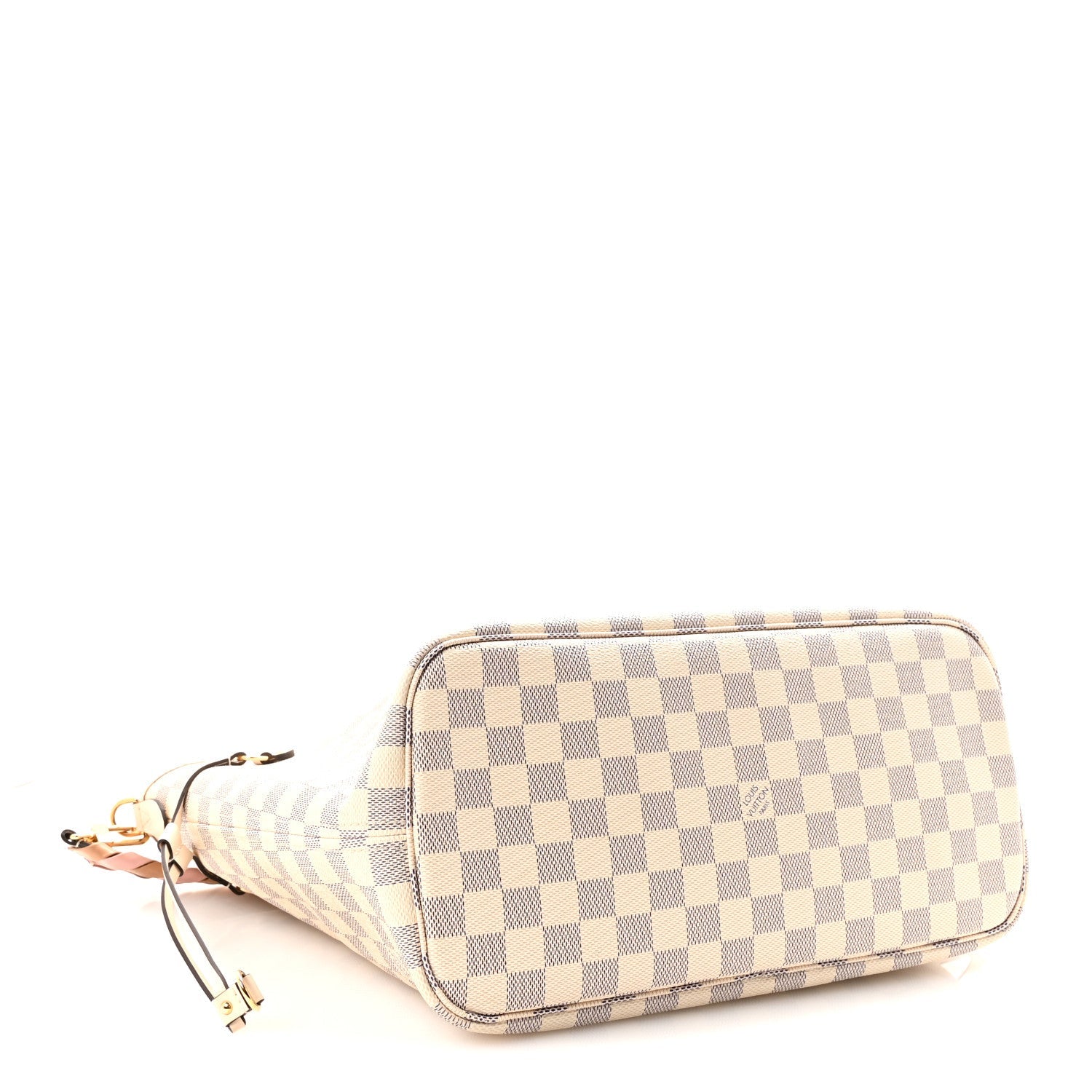 Damier Azur Braided Neverfull MM Pink