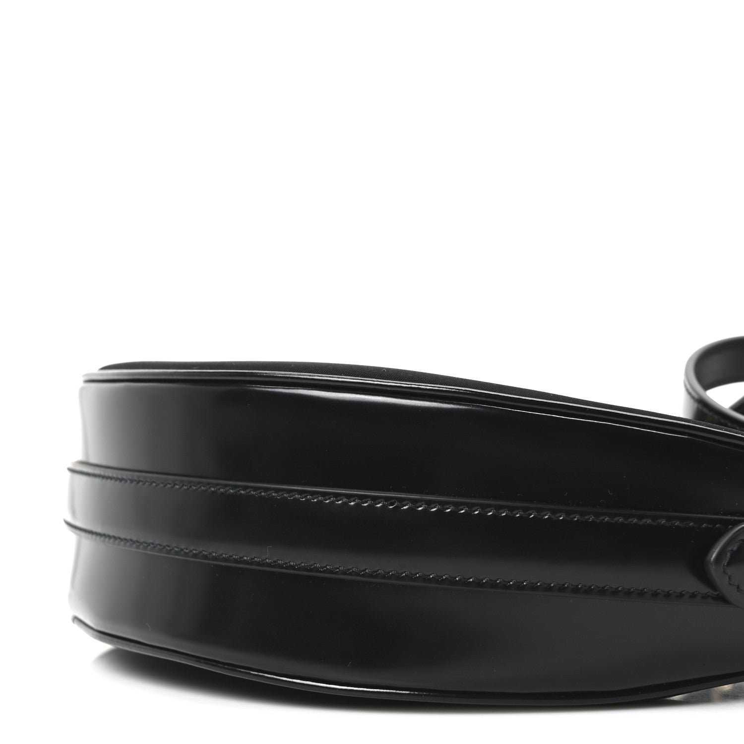 Re-Nylon Spazzolato Small Arque Shoulder Bag Black