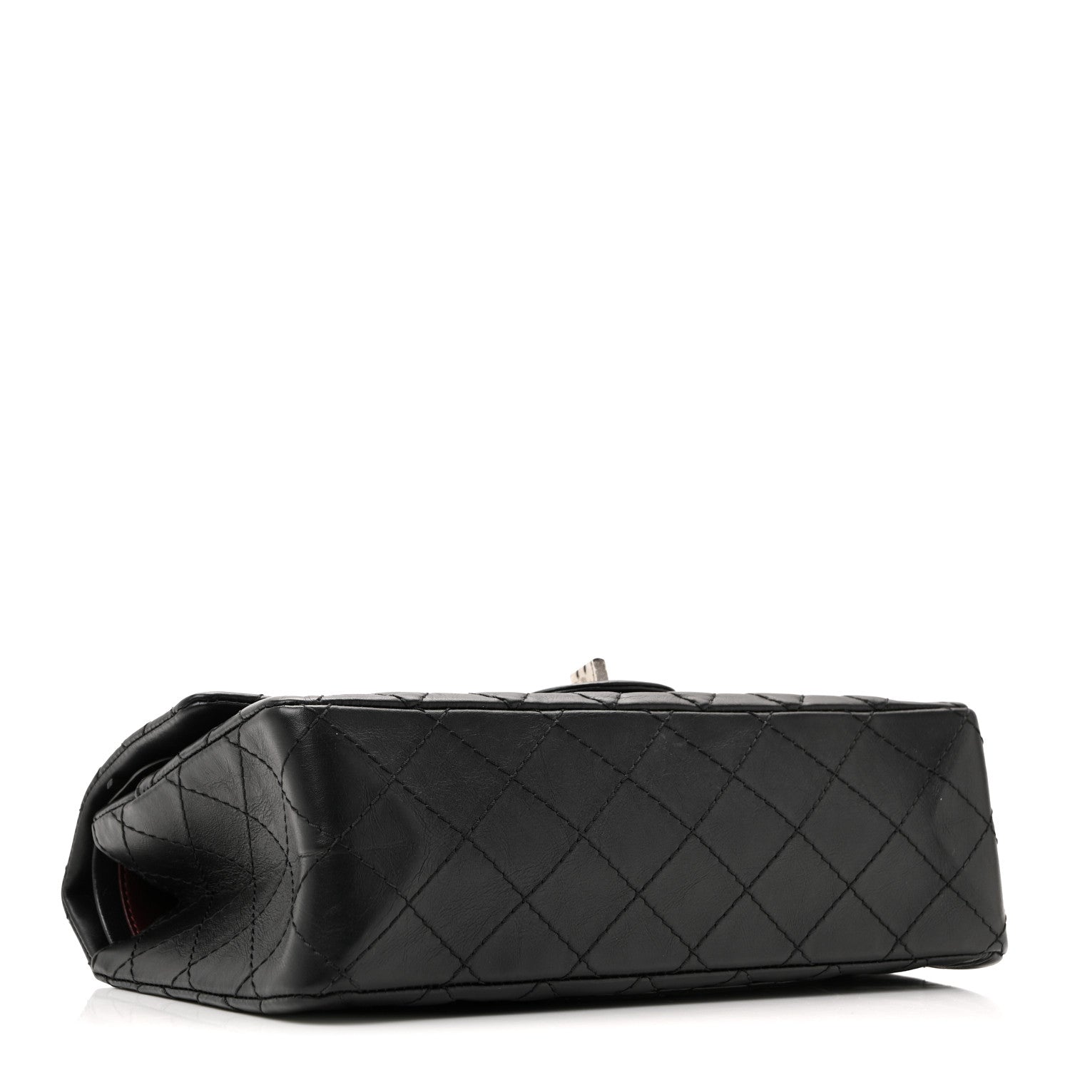 Aged Calfskin Quilted 2.55 Reissue 225 Flap Black